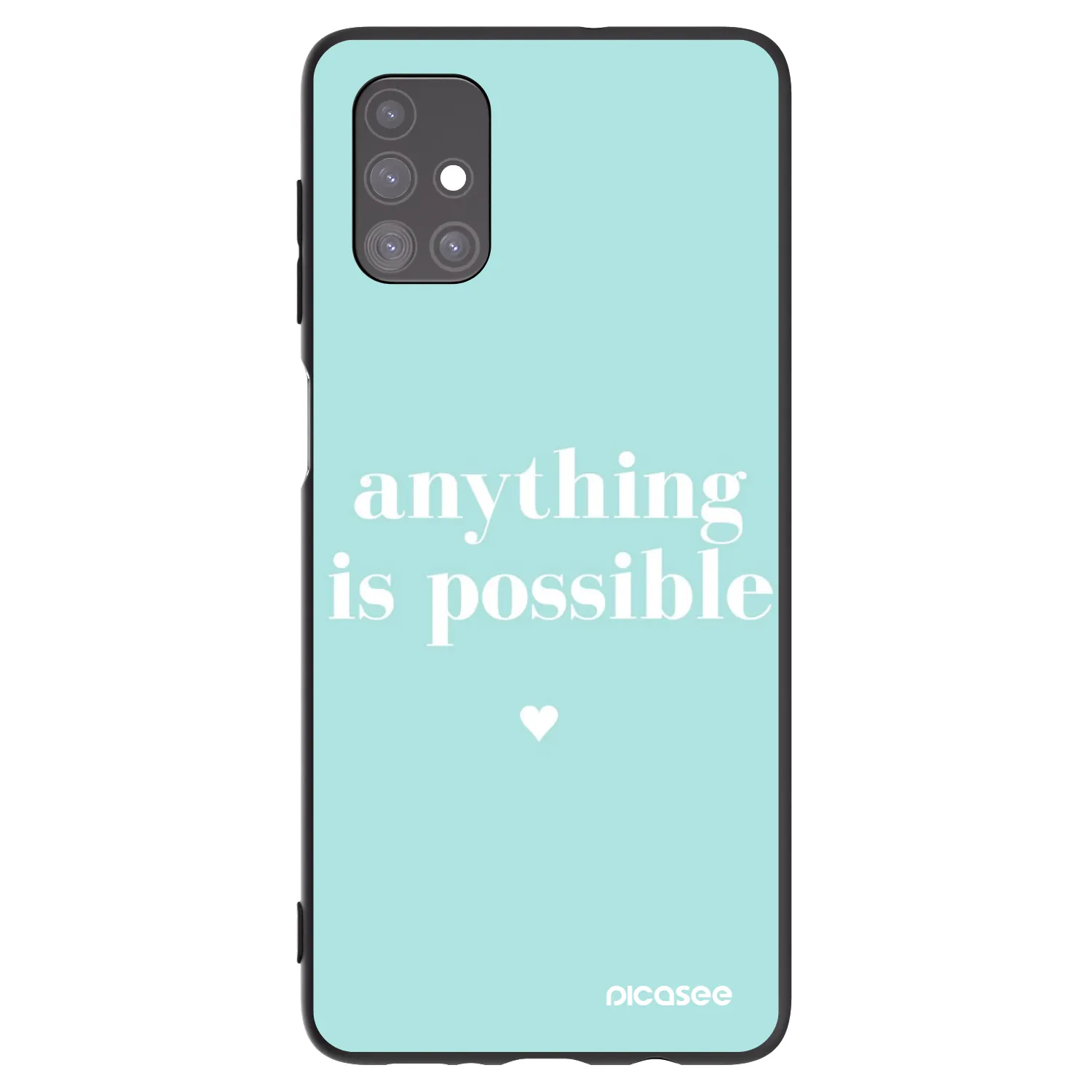 Picasee silikonowe czarne etui na Samsung Galaxy M51 M515F - Anything is possible