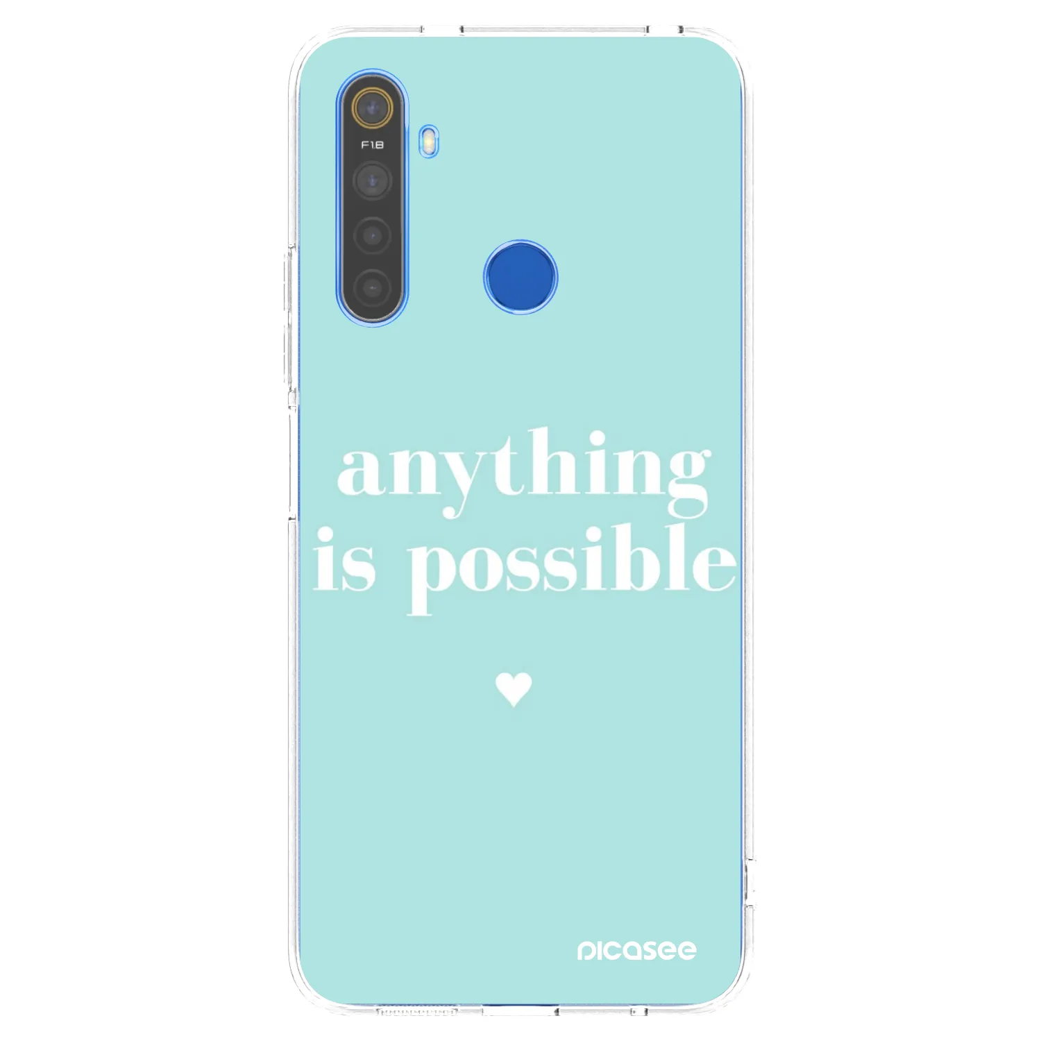 Picasee silikonowe przeźroczyste etui na Realme 5 - Anything is possible