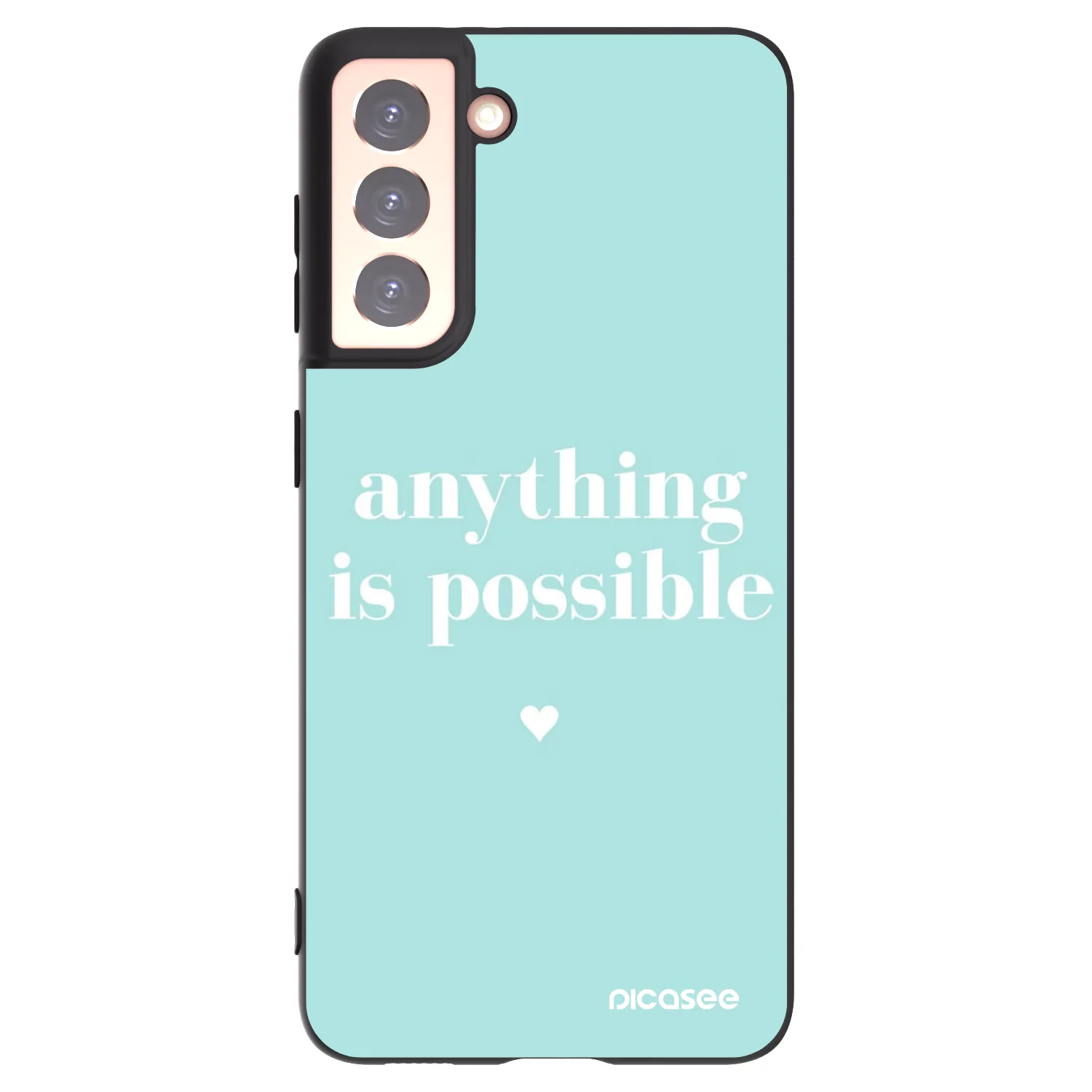 Picasee silikonowe czarne etui na Samsung Galaxy S21 5G G991B - Anything is possible