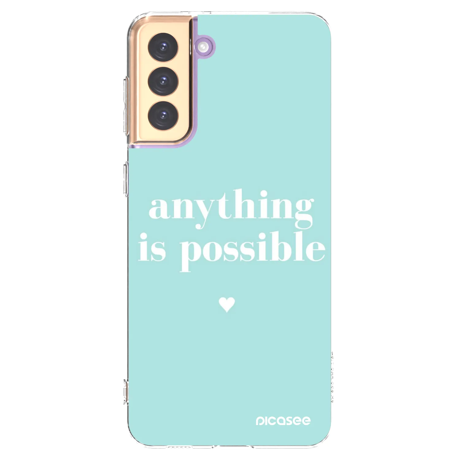 Picasee silikonowe przeźroczyste etui na Samsung Galaxy S21+ 5G G996F - Anything is possible