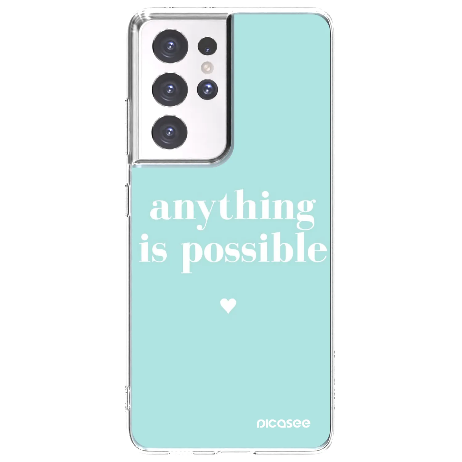 Picasee silikonowe przeźroczyste etui na Samsung Galaxy S21 Ultra 5G G998B - Anything is possible