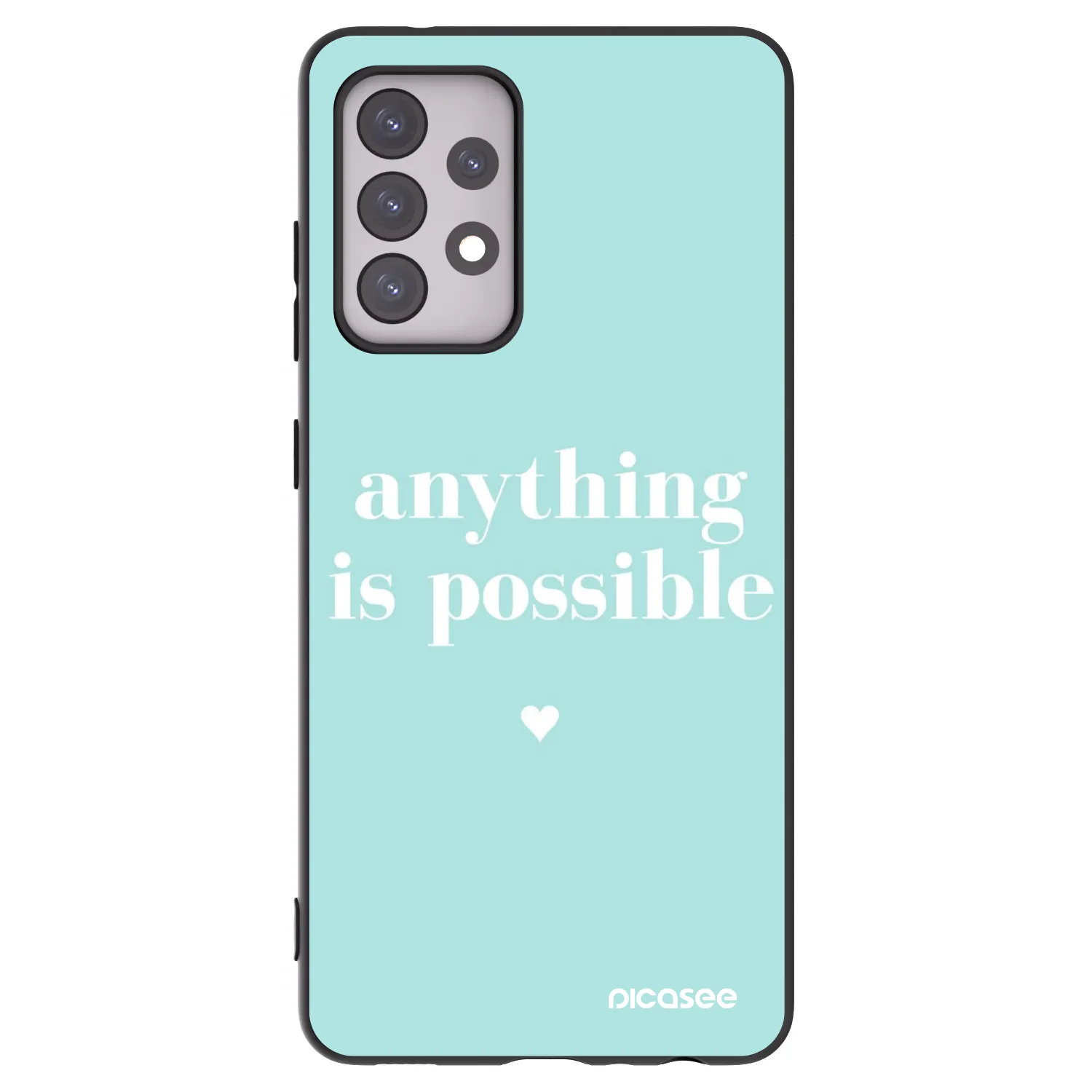 Picasee silikonowe czarne etui na Samsung Galaxy A52 5G A525F - Anything is possible
