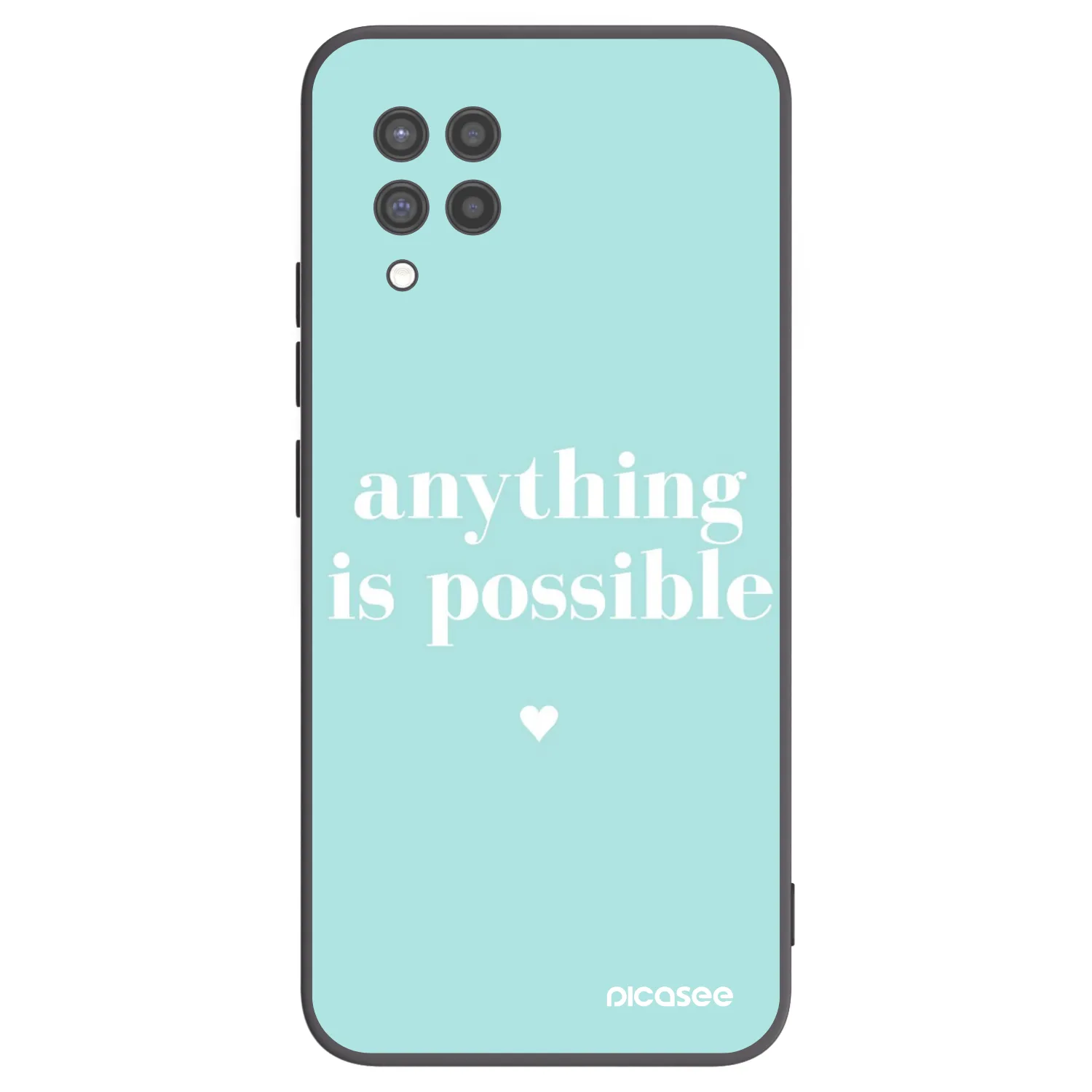 Picasee silikonowe czarne etui na Samsung Galaxy A42 A426B - Anything is possible