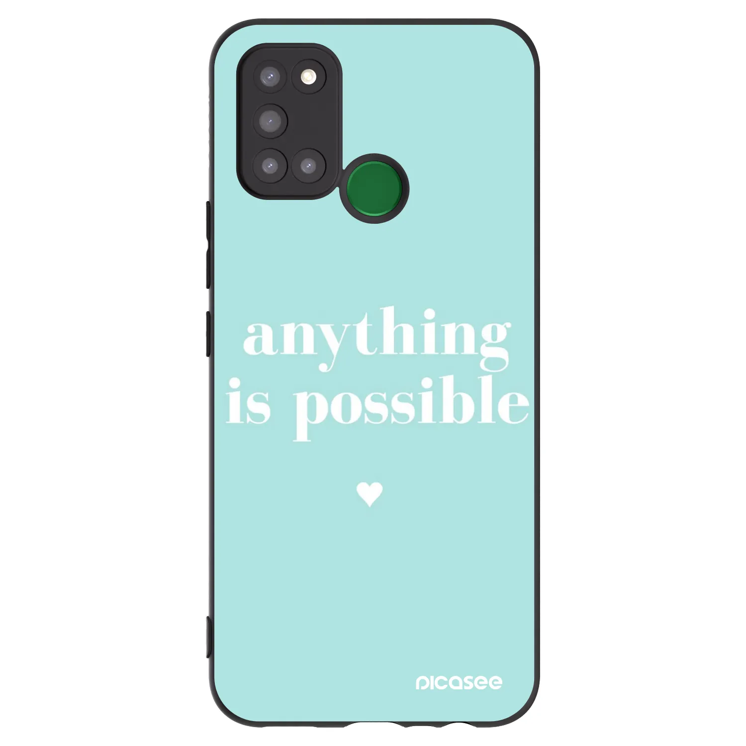 Picasee silikonowe czarne etui na Realme 7i - Anything is possible