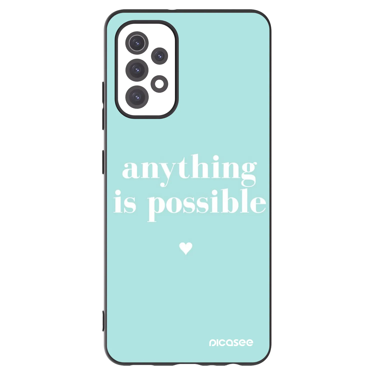 Picasee silikonowe czarne etui na Samsung Galaxy A32 5G A326B - Anything is possible