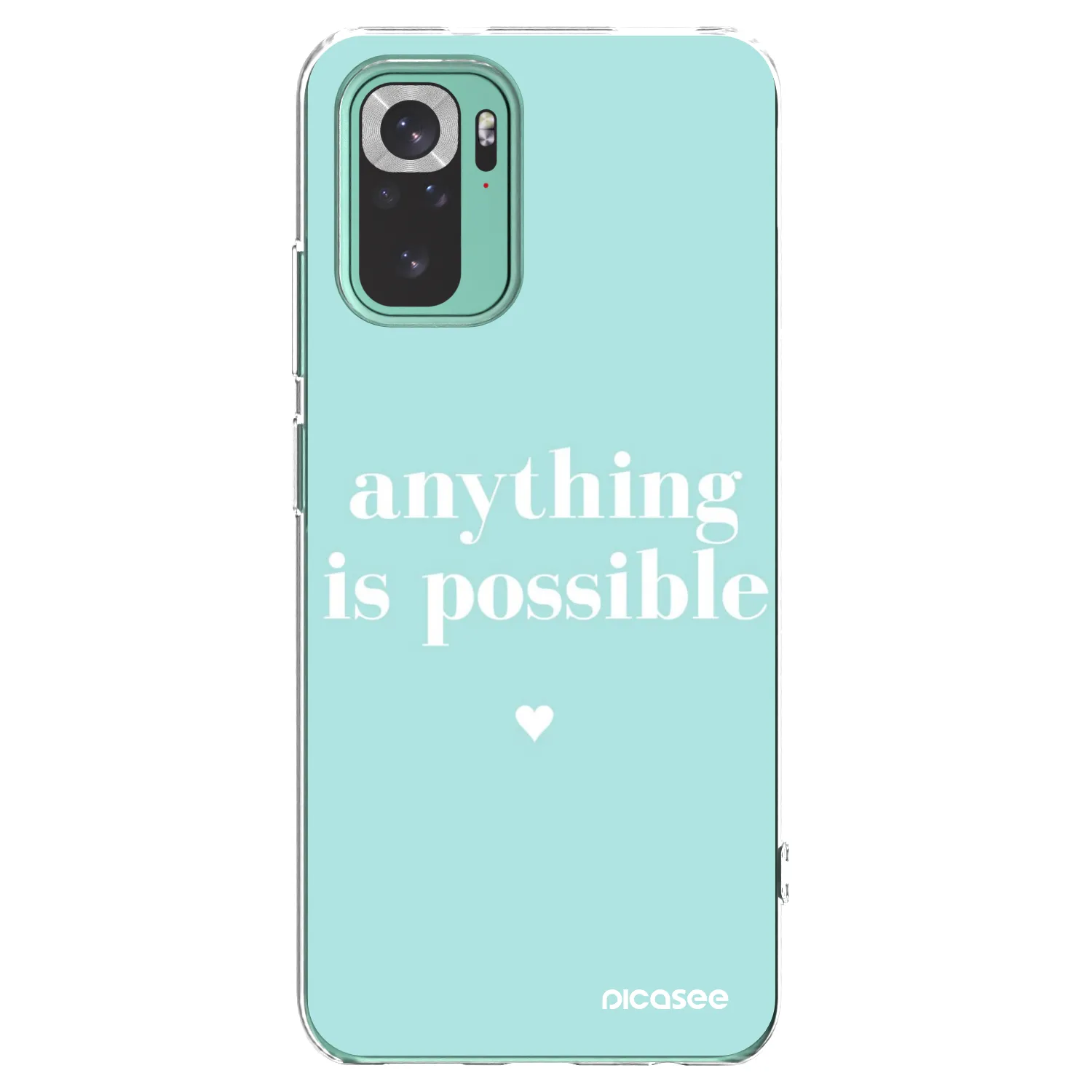 Picasee silikonowe przeźroczyste etui na Xiaomi Redmi Note 10 Pro - Anything is possible