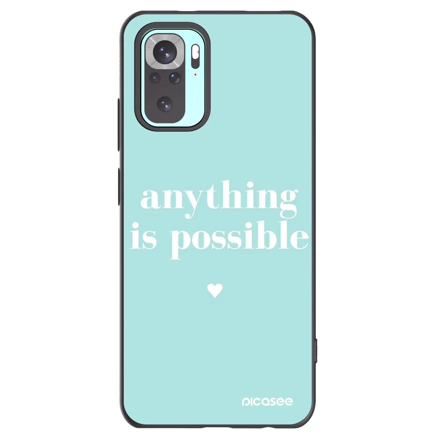 Picasee silikonowe czarne etui na Xiaomi Redmi Note 10 Pro - Anything is possible