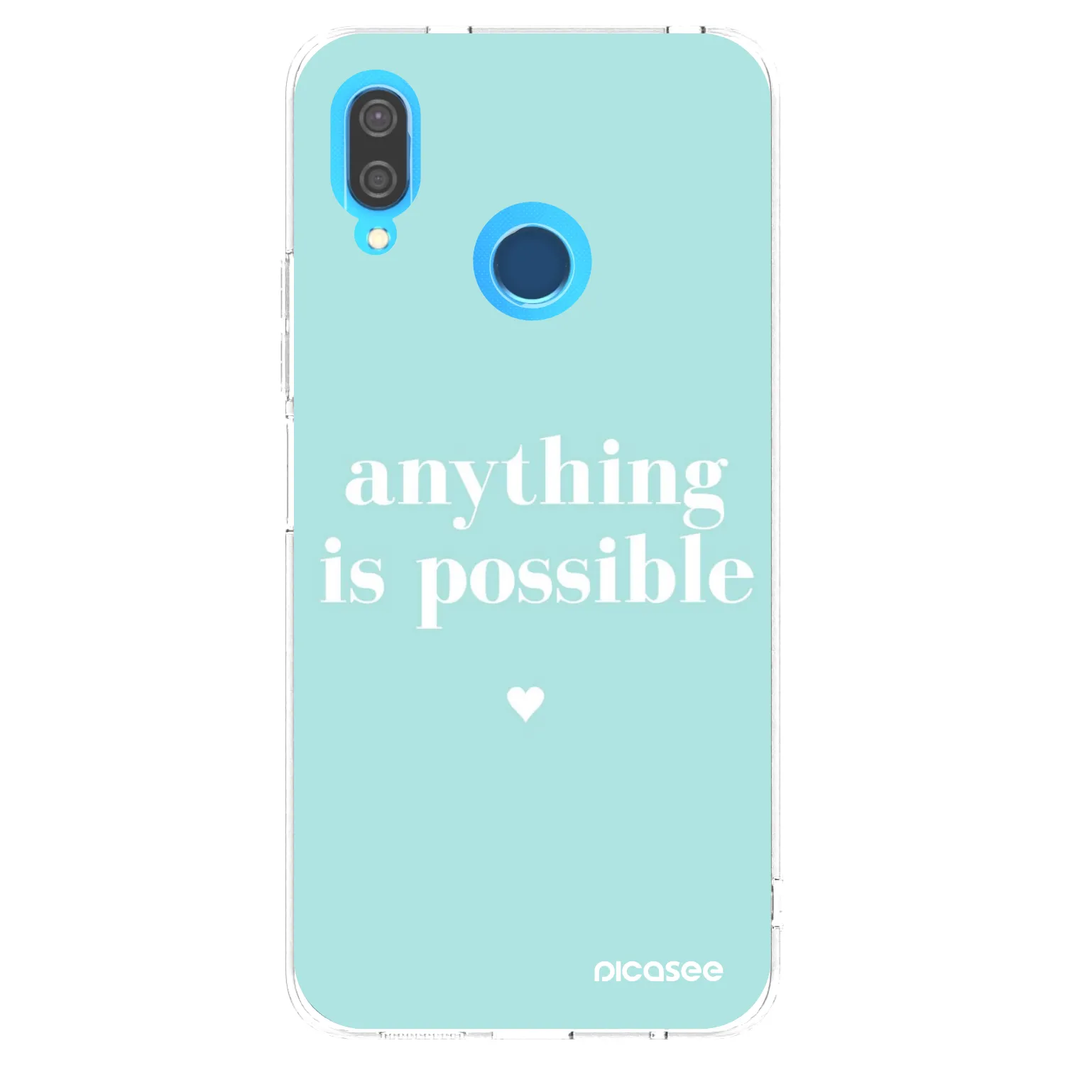 Picasee silikonowe przeźroczyste etui na Huawei P20 Lite - Anything is possible