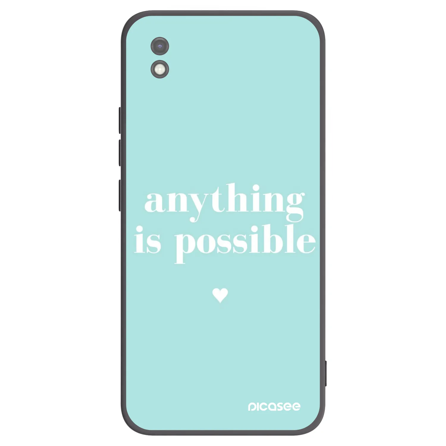Picasee silikonowe czarne etui na Xiaomi Redmi 9AT - Anything is possible
