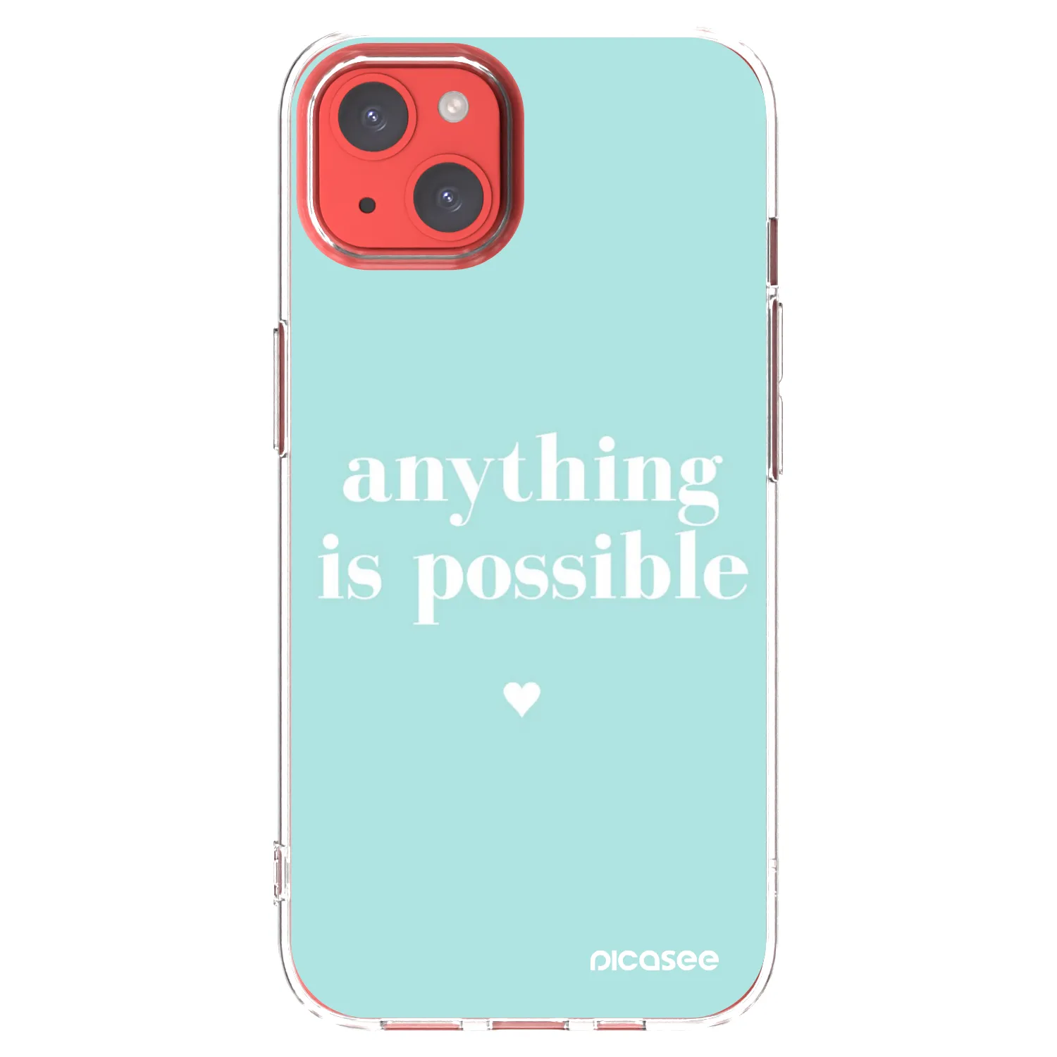 Picasee silikonowe przeźroczyste etui na Apple iPhone 13 - Anything is possible