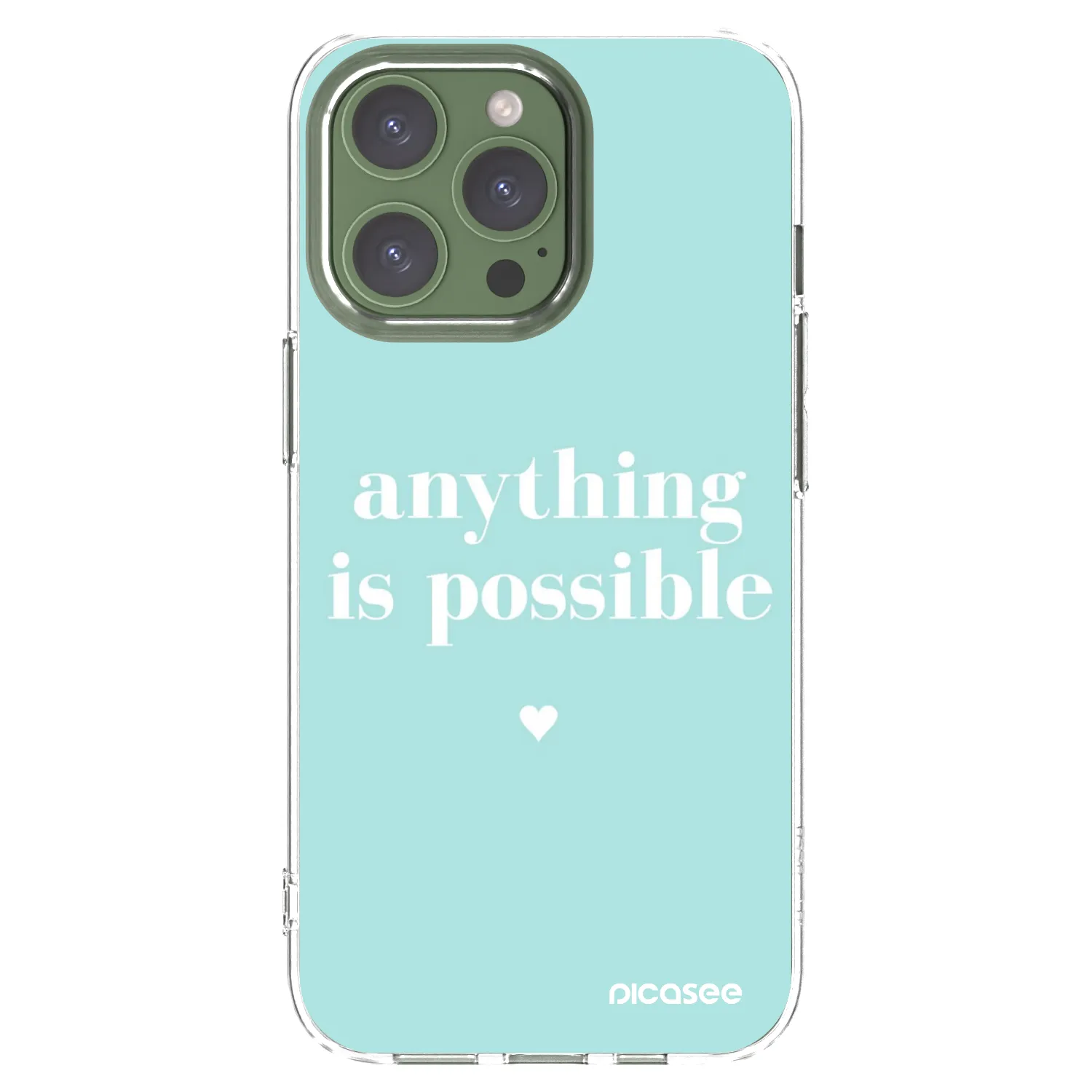 Picasee silikonowe przeźroczyste etui na Apple iPhone 13 Pro - Anything is possible