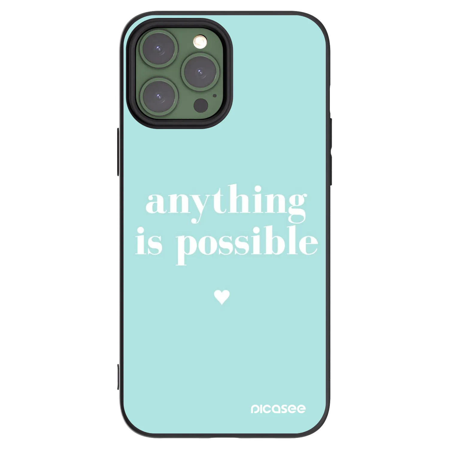 Picasee silikonowe czarne etui na Apple iPhone 13 Pro Max - Anything is possible