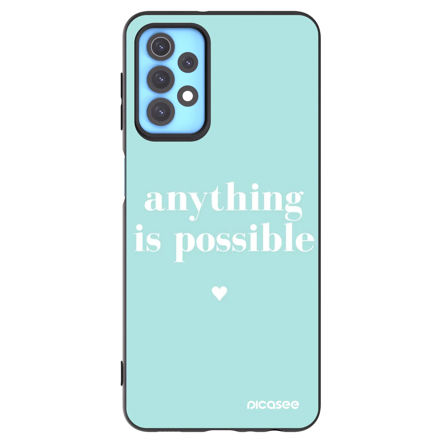 Picasee silikonowe czarne etui na Samsung Galaxy A32 4G SM-A325F - Anything is possible