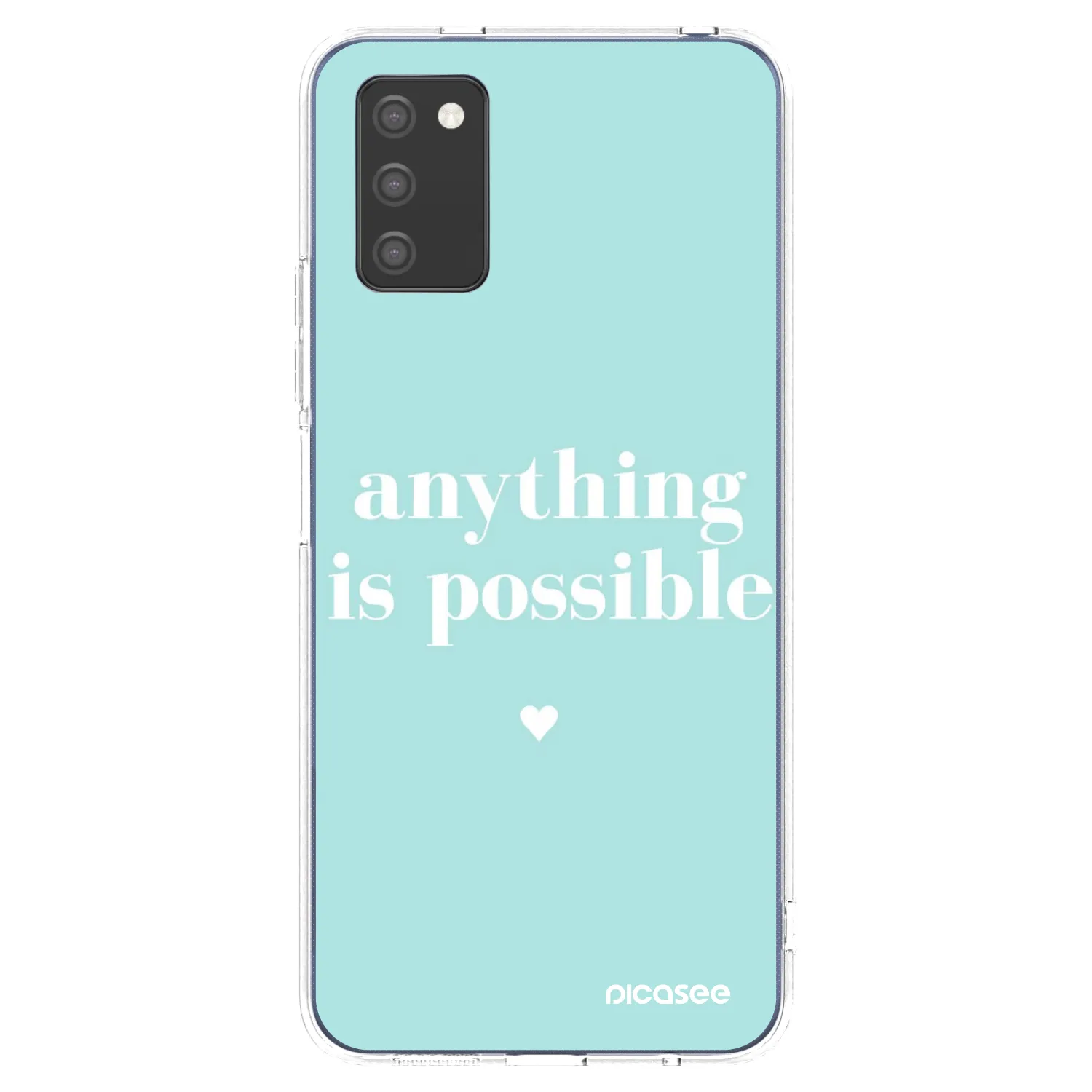Picasee silikonowe przeźroczyste etui na Samsung Galaxy A02s A025G - Anything is possible