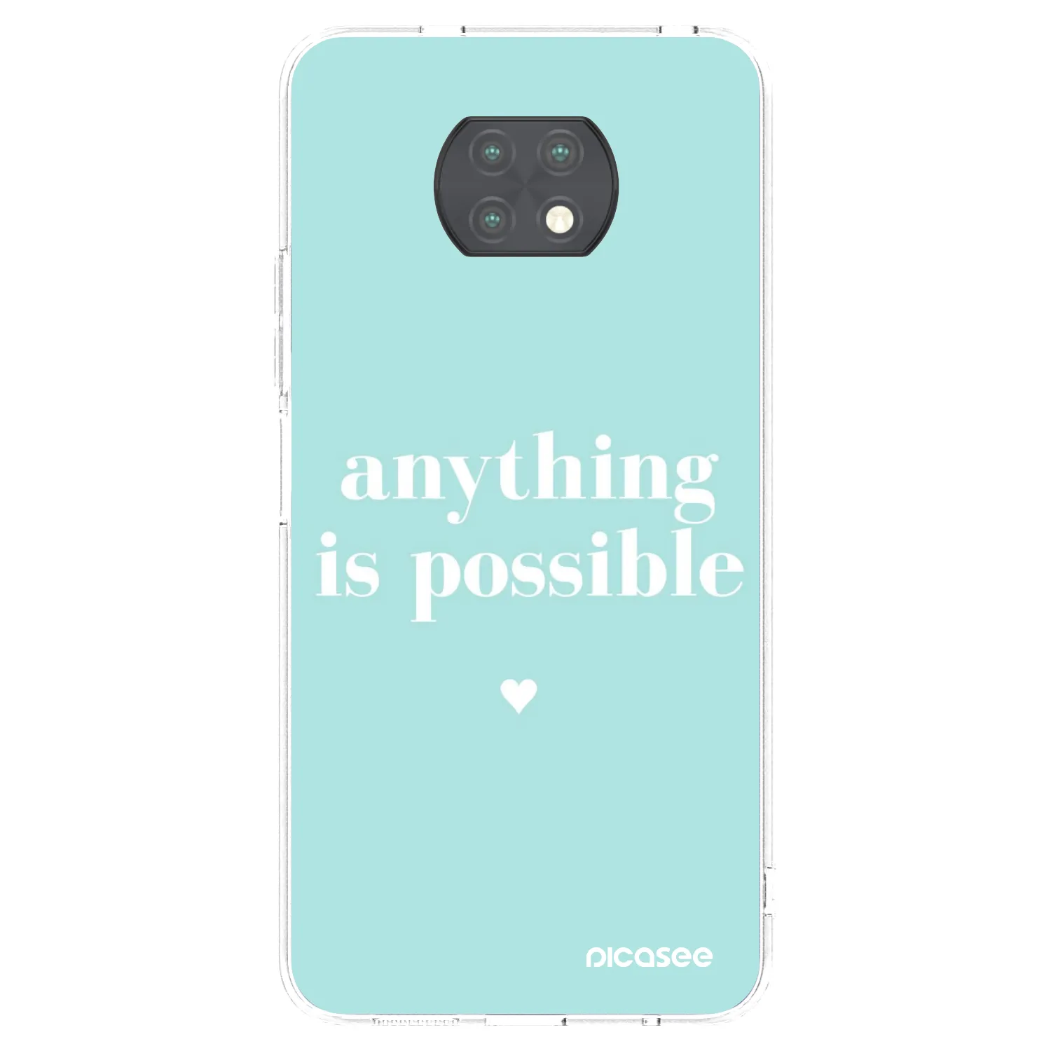 Picasee silikonowe przeźroczyste etui na Xiaomi Redmi Note 9T - Anything is possible