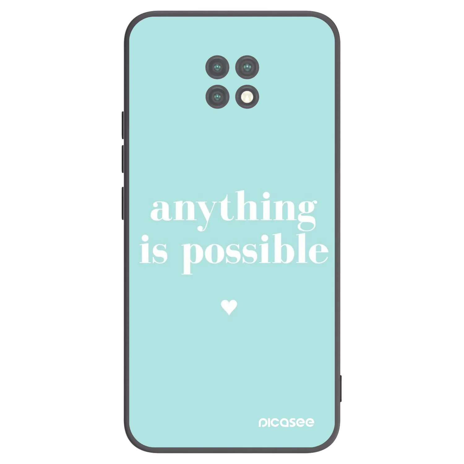Picasee silikonowe czarne etui na Xiaomi Redmi Note 9T - Anything is possible