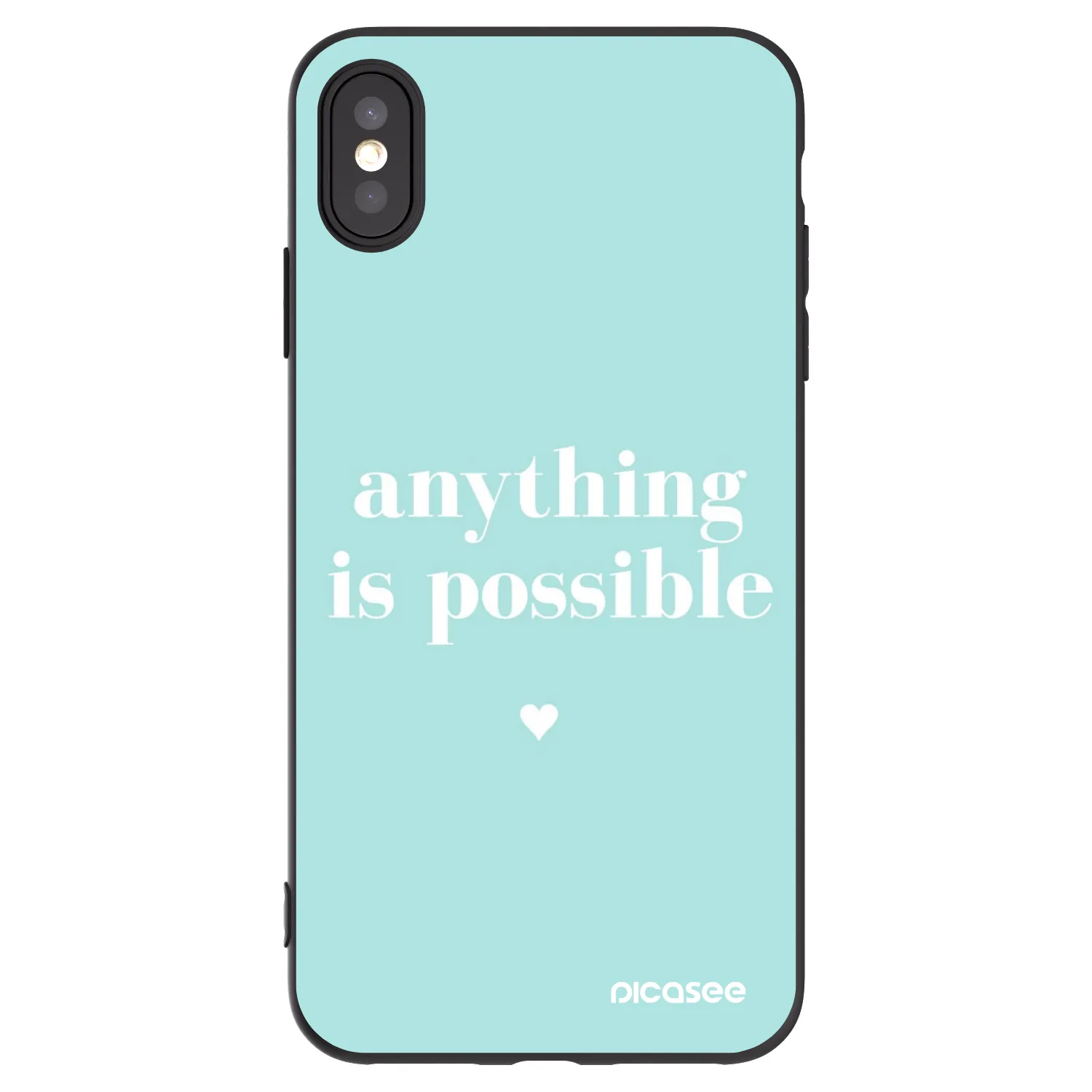 Picasee silikonowe czarne etui na Apple iPhone XS Max - Anything is possible