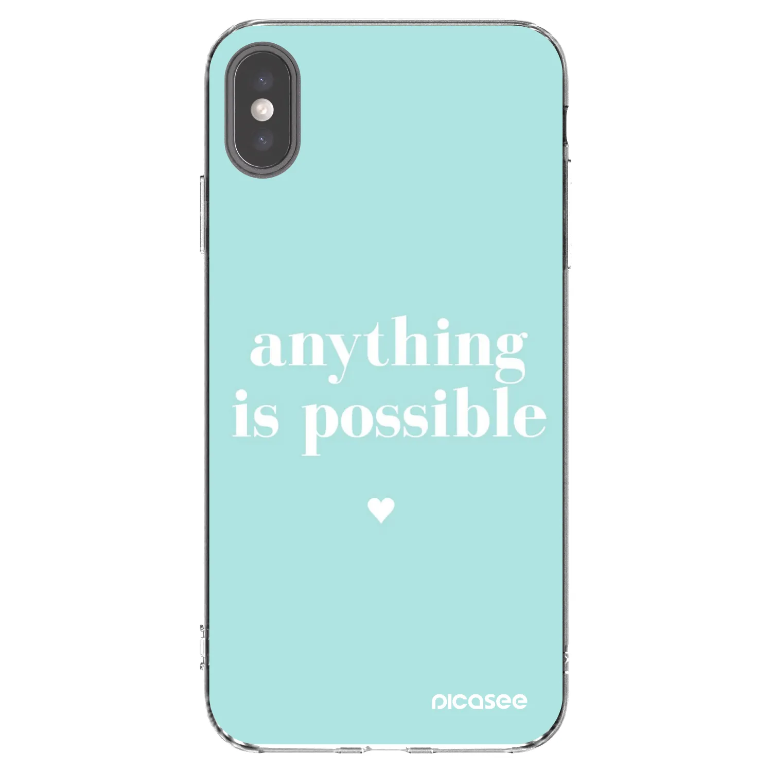 Picasee silikonowe przeźroczyste etui na Apple iPhone XS Max - Anything is possible