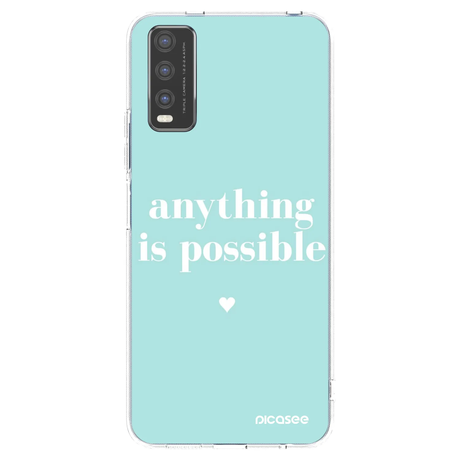 Picasee silikonowe przeźroczyste etui na Vivo Y20s - Anything is possible