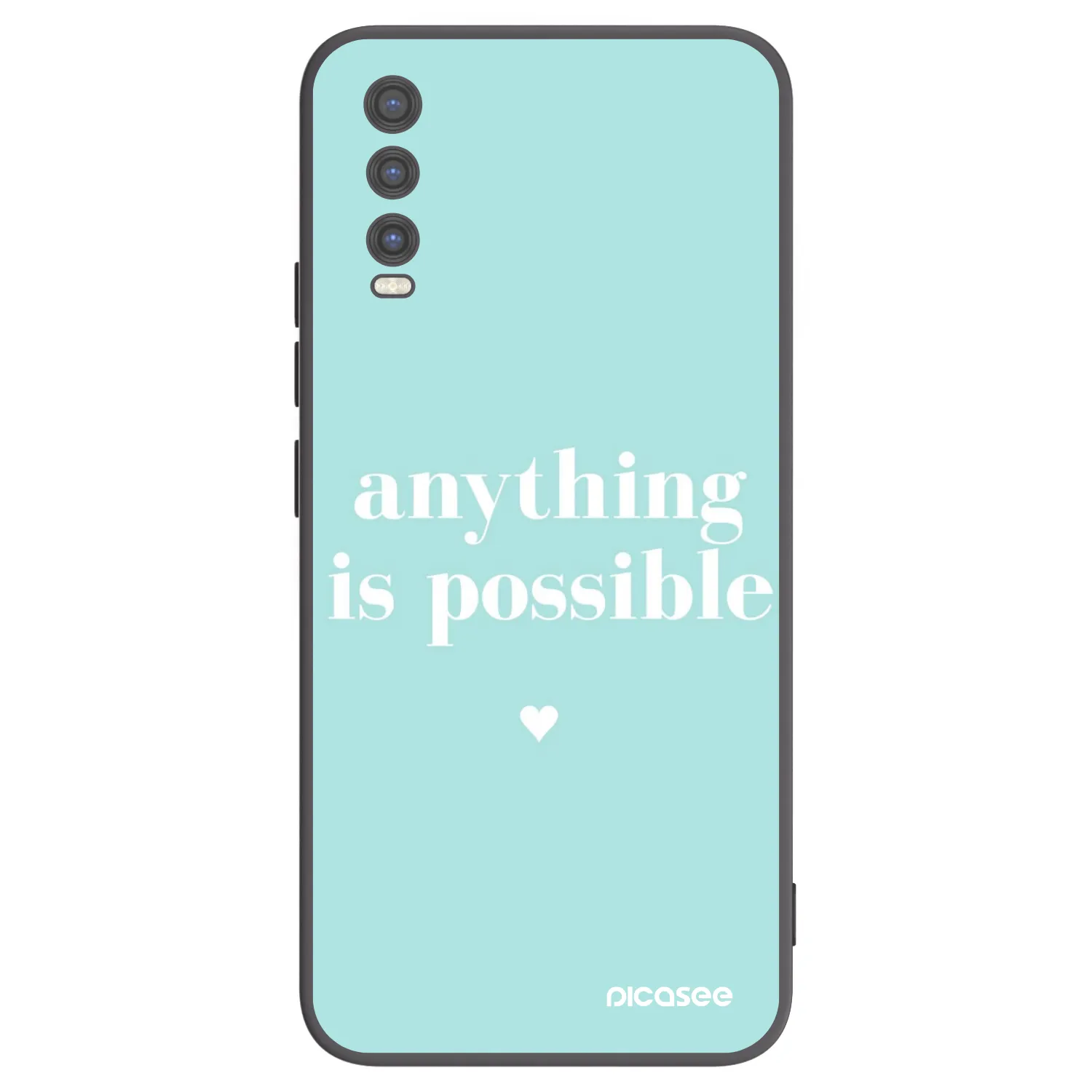 Picasee silikonowe czarne etui na Vivo Y20s - Anything is possible