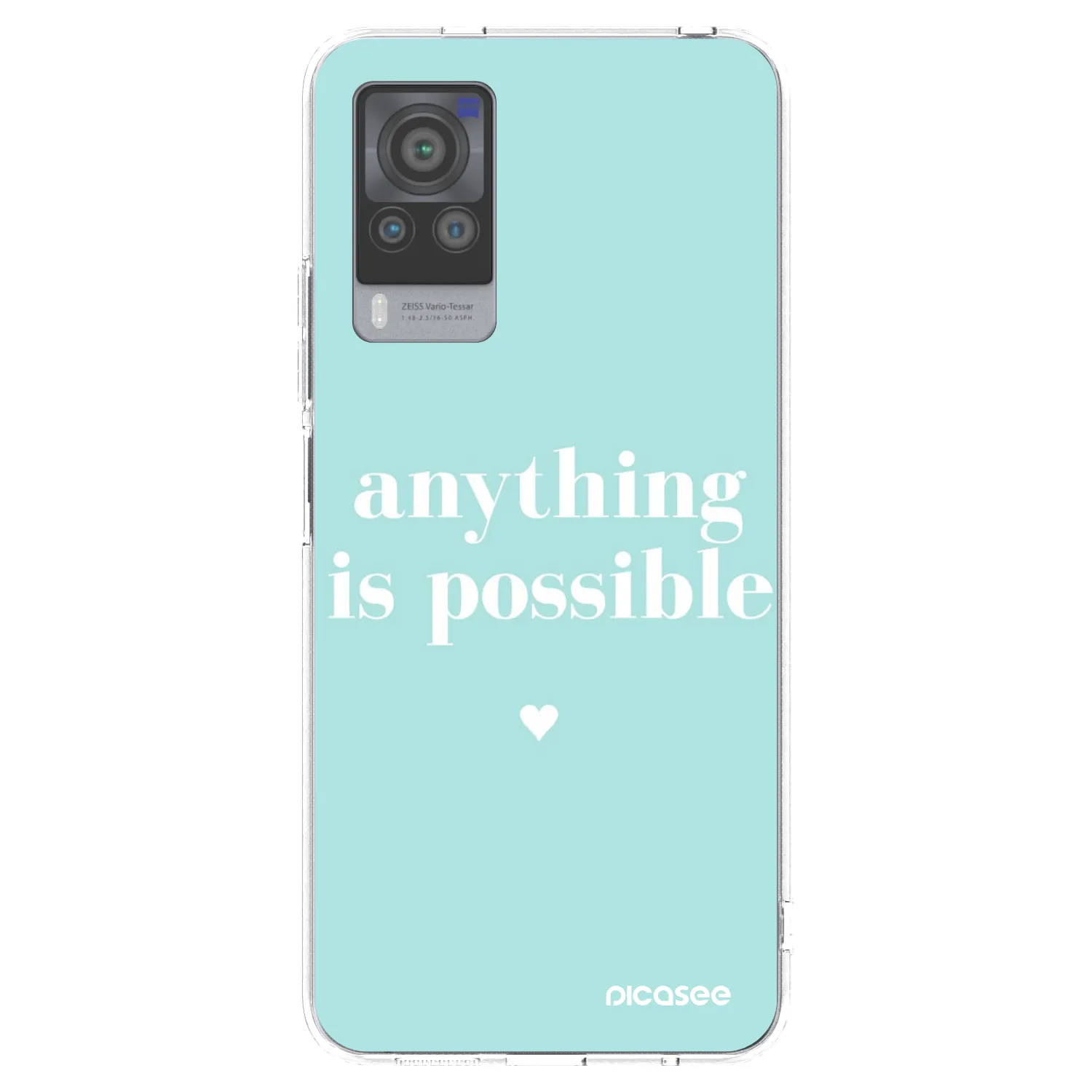 Picasee silikonowe przeźroczyste etui na Vivo X60 Pro 5G - Anything is possible