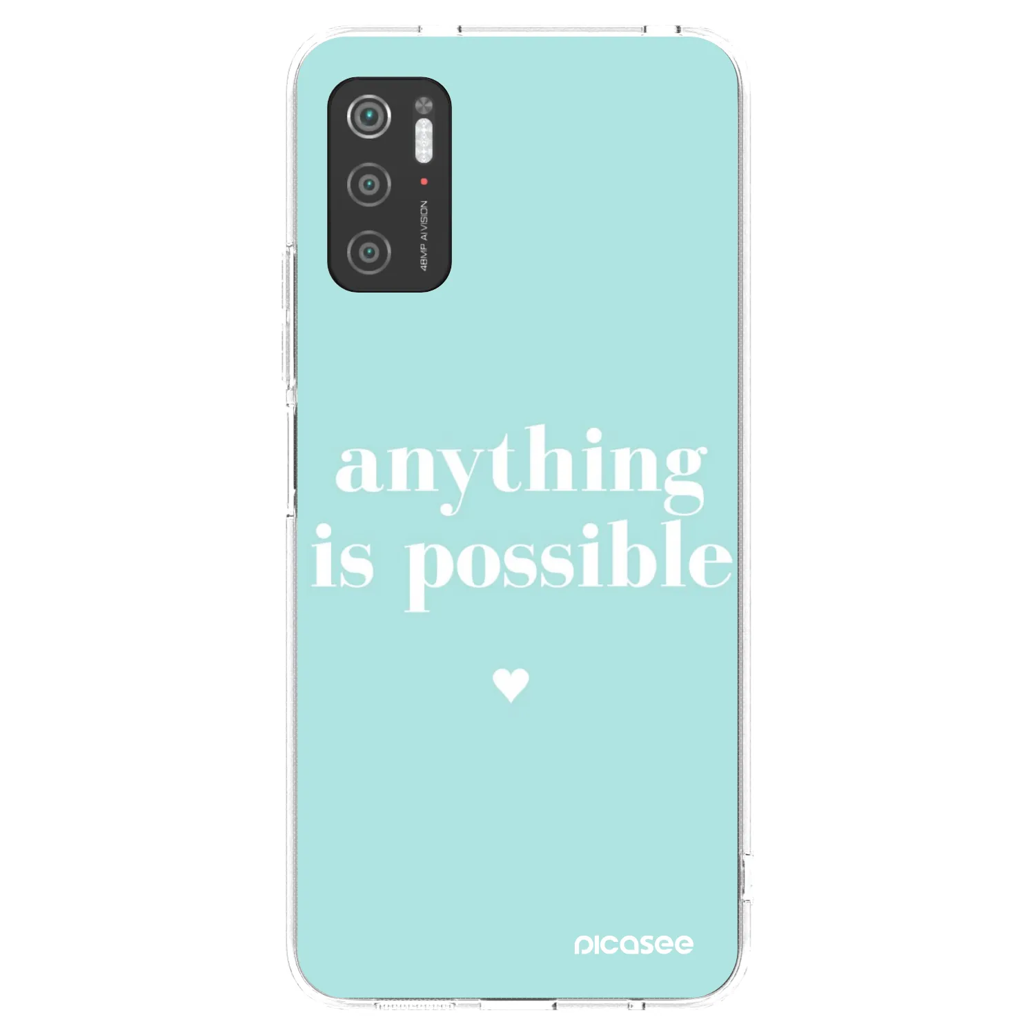 Picasee silikonowe przeźroczyste etui na Xiaomi Poco M3 Pro 5G - Anything is possible