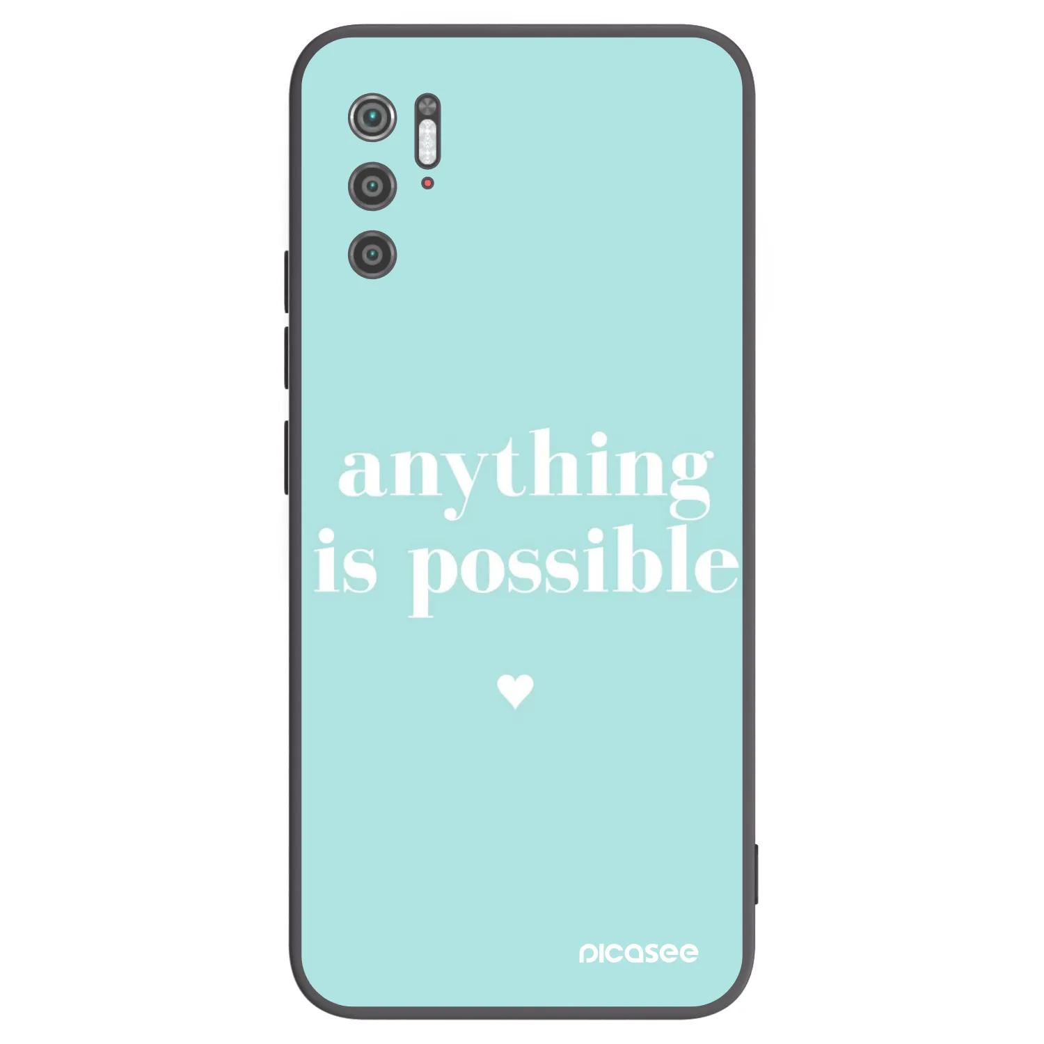 Picasee silikonowe czarne etui na Xiaomi Poco M3 Pro 5G - Anything is possible