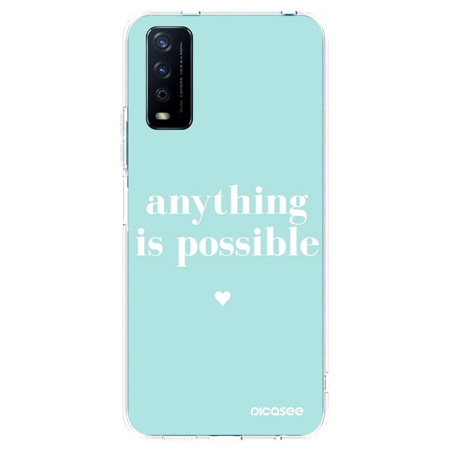 Picasee silikonowe przeźroczyste etui na Vivo Y11s - Anything is possible
