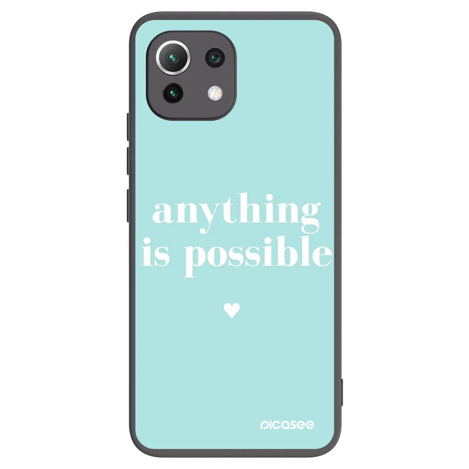 Picasee silikonowe czarne etui na Xiaomi 11 Lite 5G NE - Anything is possible