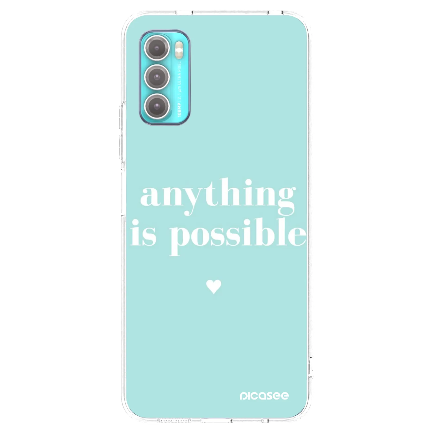 Picasee silikonowe przeźroczyste etui na Motorola Moto G60 - Anything is possible