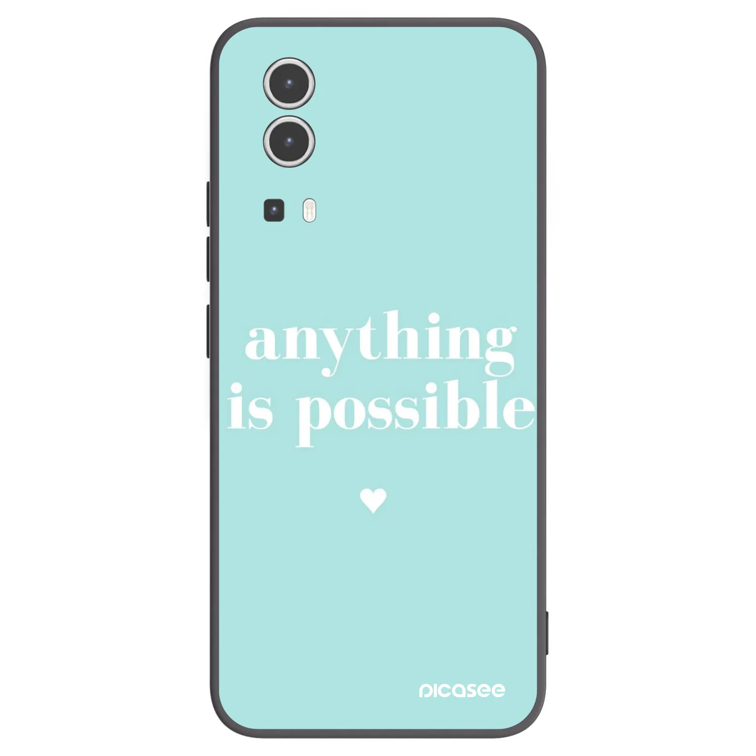 Picasee silikonowe czarne etui na Vivo Y72 5G - Anything is possible
