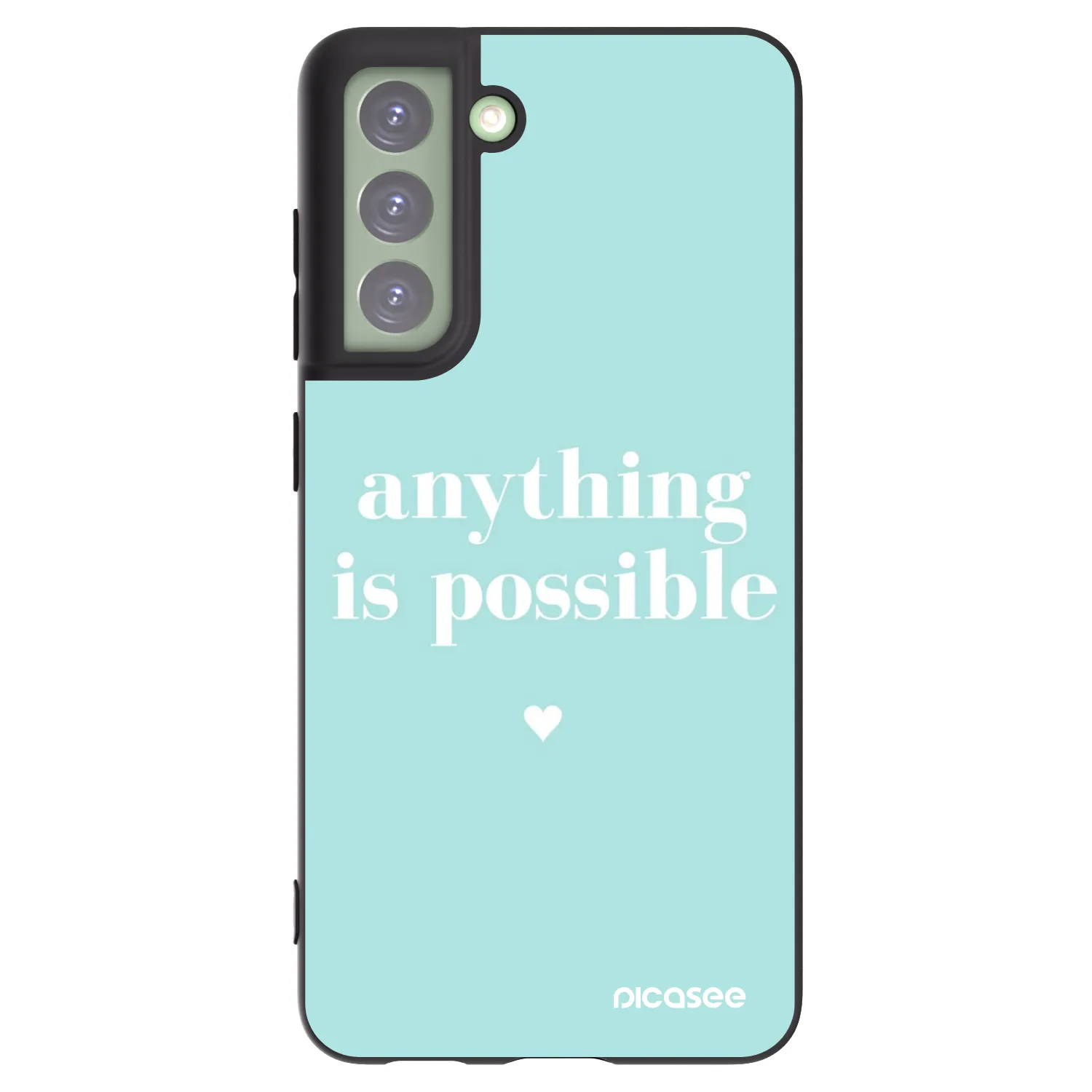 Picasee silikonowe czarne etui na Samsung Galaxy S21 FE 5G - Anything is possible