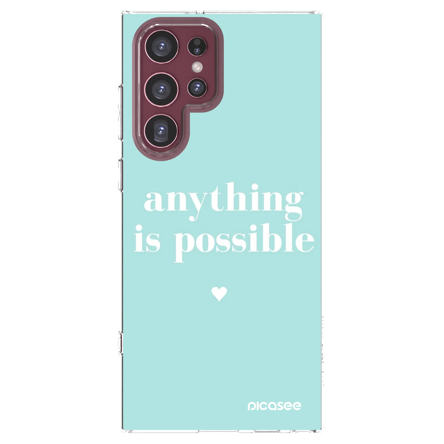 Picasee silikonowe przeźroczyste etui na Samsung Galaxy S22 Ultra 5G - Anything is possible