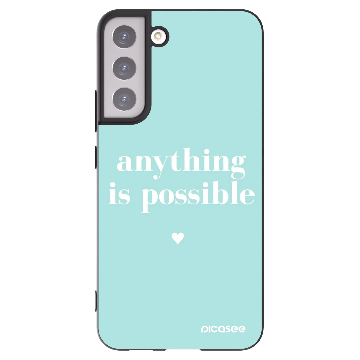 Picasee silikonowe czarne etui na Samsung Galaxy S22+ 5G - Anything is possible
