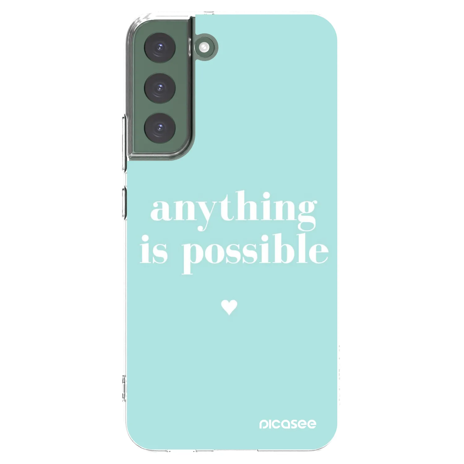 Picasee silikonowe przeźroczyste etui na Samsung Galaxy S22+ 5G - Anything is possible