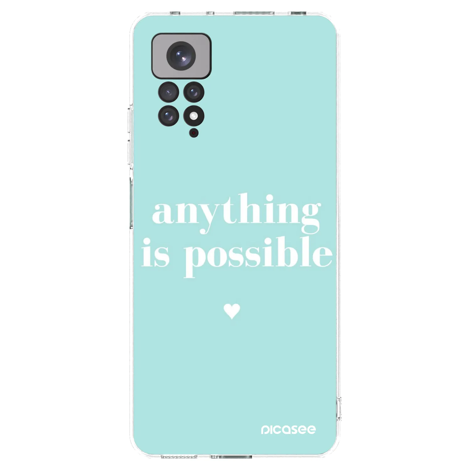 Picasee silikonowe przeźroczyste etui na Xiaomi Redmi Note 11S 4G - Anything is possible