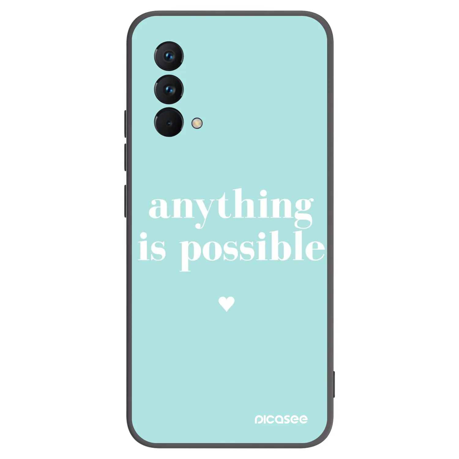 Picasee silikonowe czarne etui na Realme GT Master Edition 5G - Anything is possible