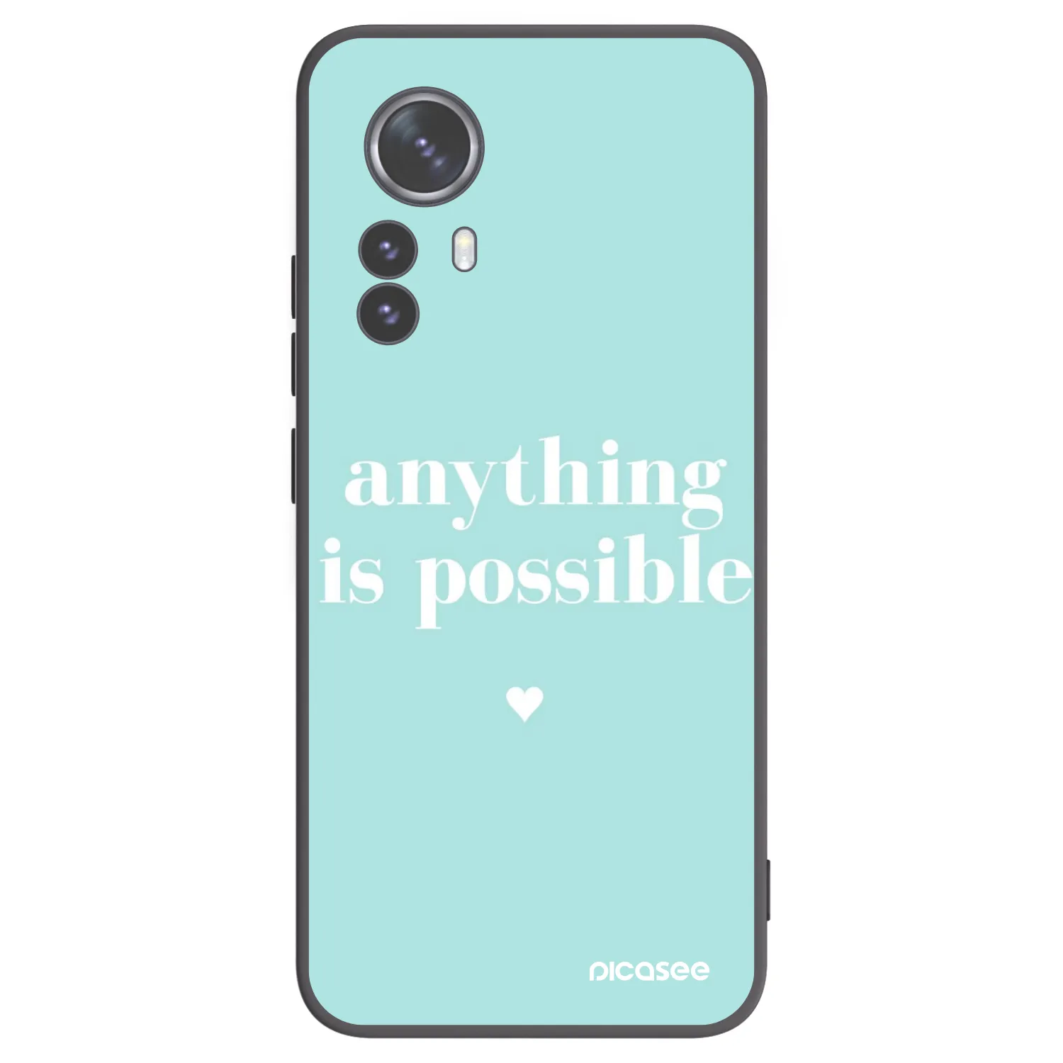 Picasee silikonowe czarne etui na Xiaomi 12 Pro - Anything is possible