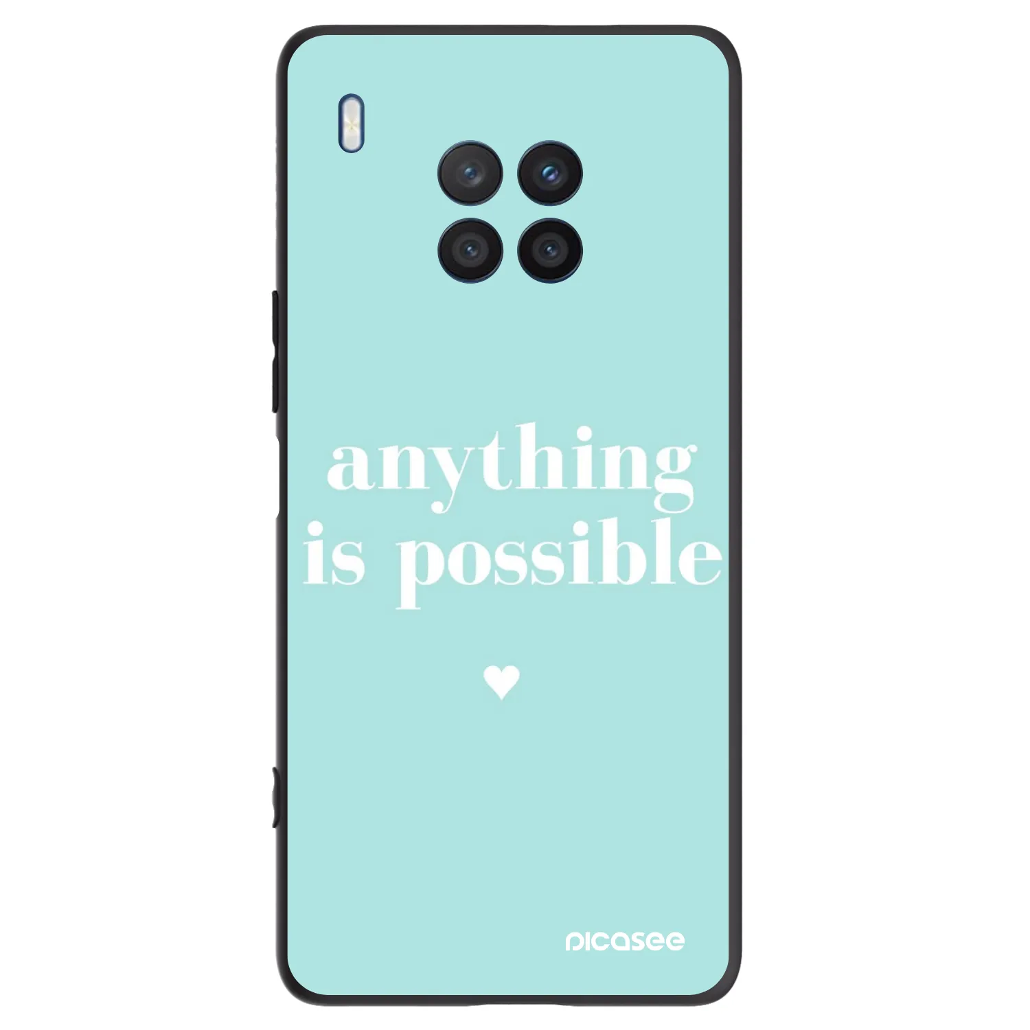 Picasee silikonowe czarne etui na Honor 50 Lite - Anything is possible