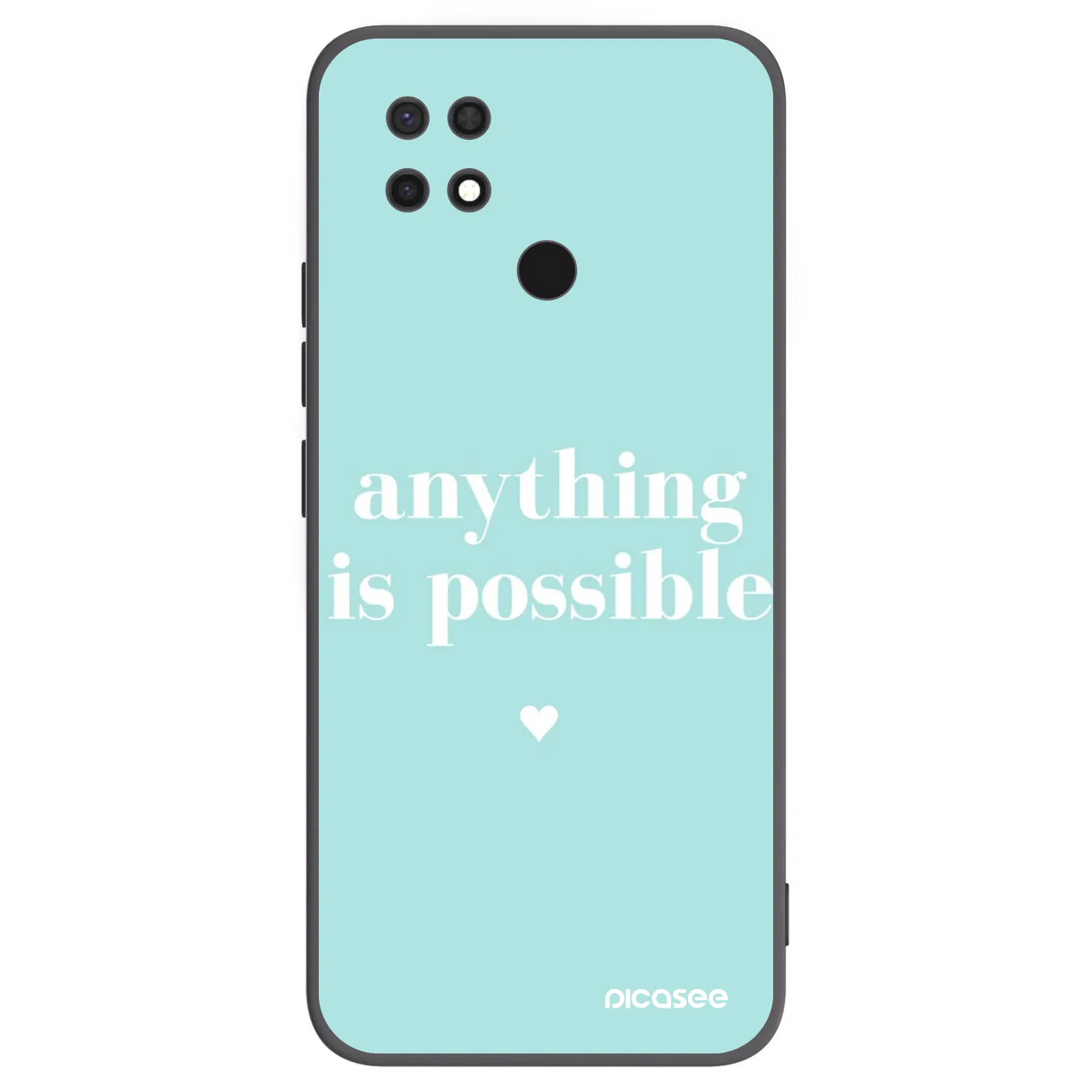 Picasee silikonowe czarne etui na Xiaomi Redmi 10C - Anything is possible