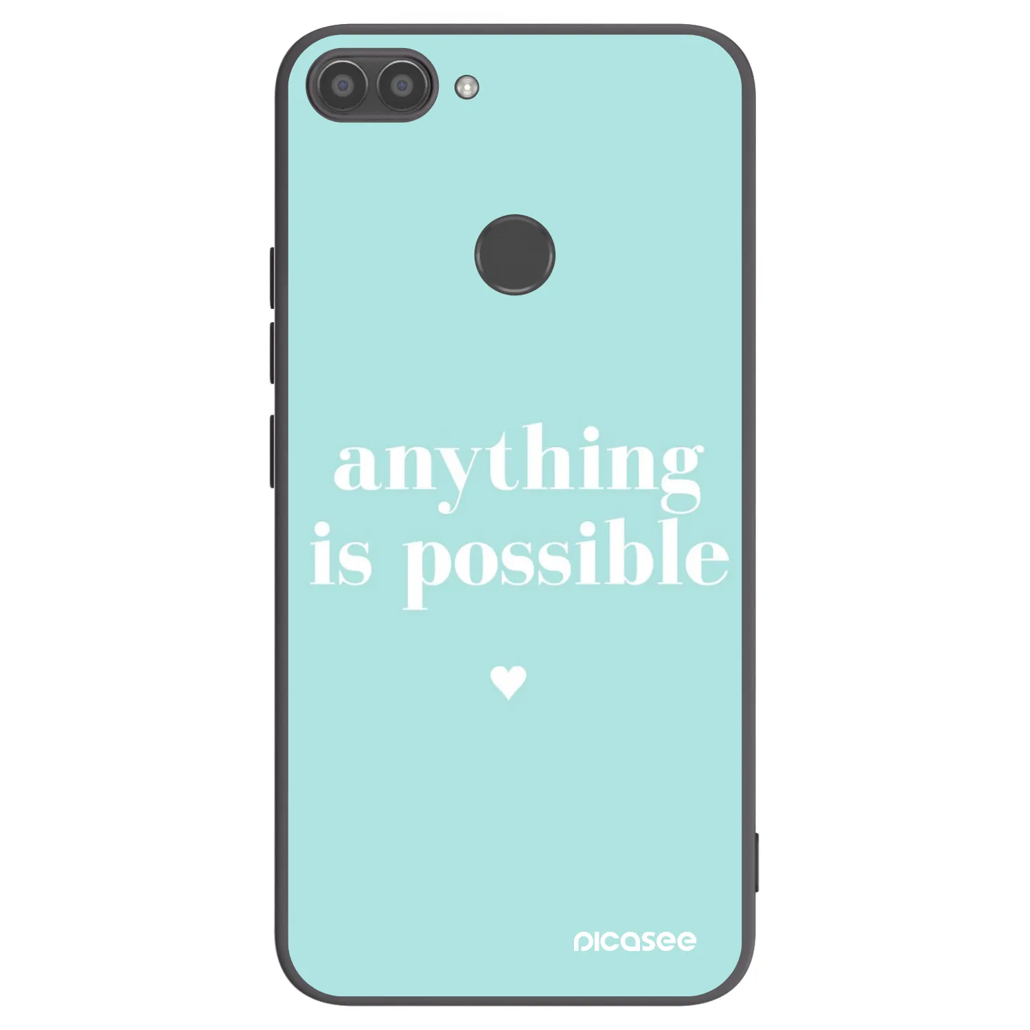 Picasee silikonowe czarne etui na Huawei P Smart - Anything is possible
