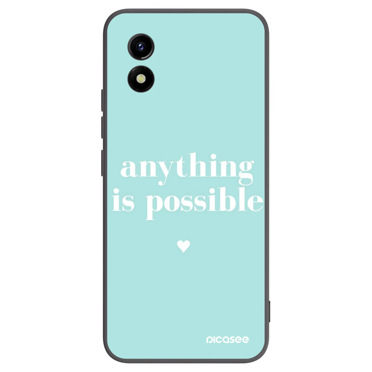 Picasee silikonowe czarne etui na Vivo Y01 - Anything is possible