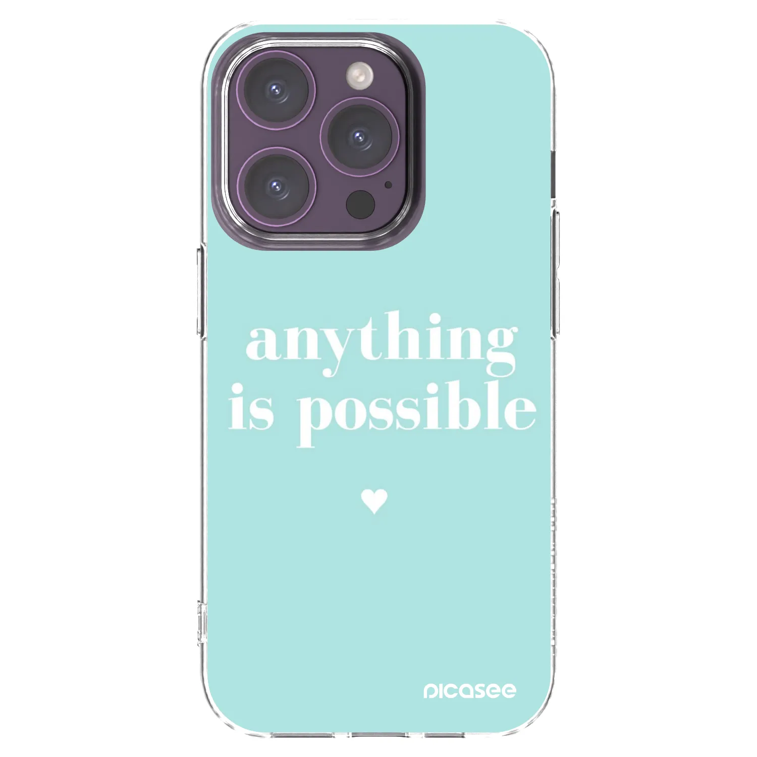 Picasee silikonowe przeźroczyste etui na Apple iPhone 14 Pro - Anything is possible