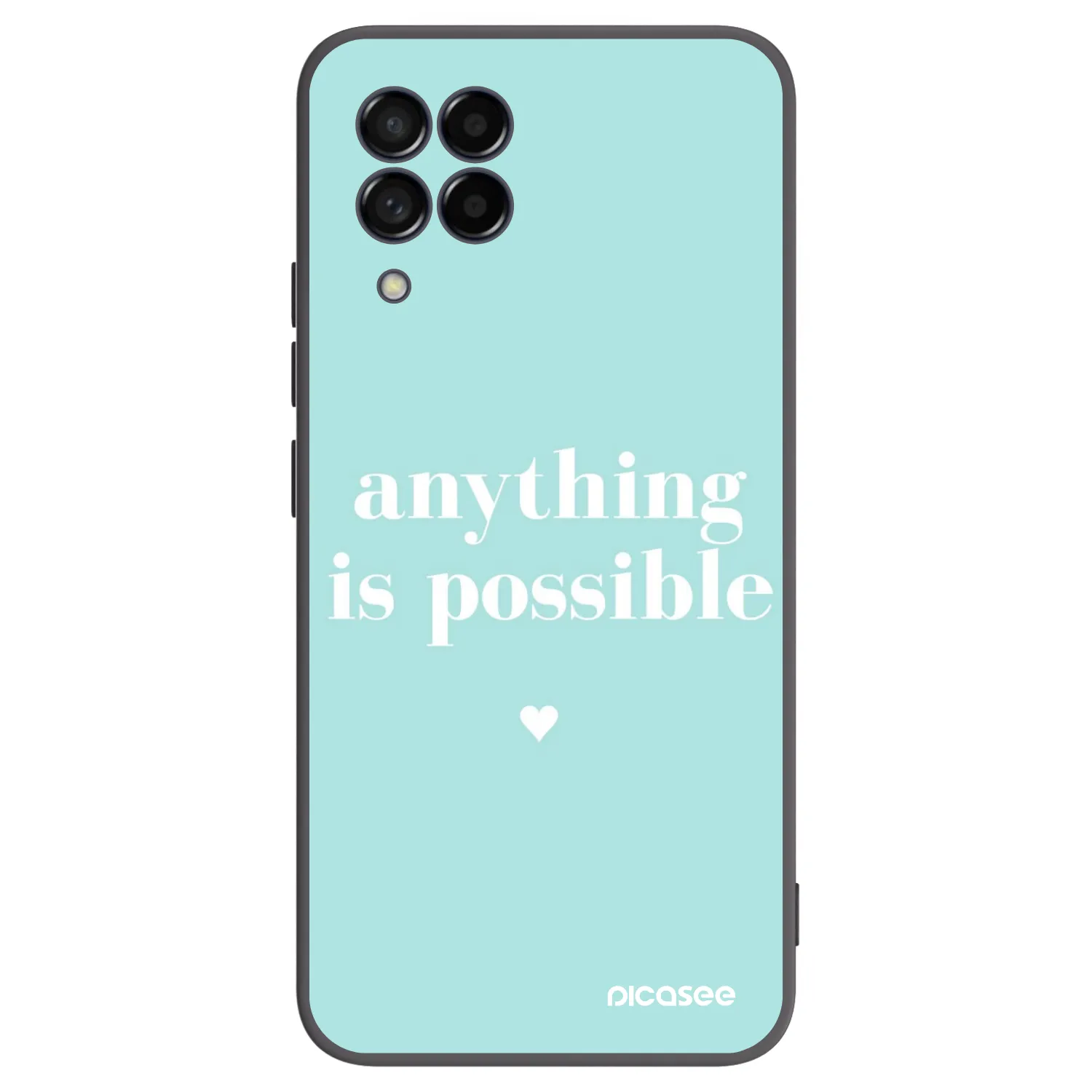 Picasee silikonowe czarne etui na Samsung Galaxy M53 5G - Anything is possible