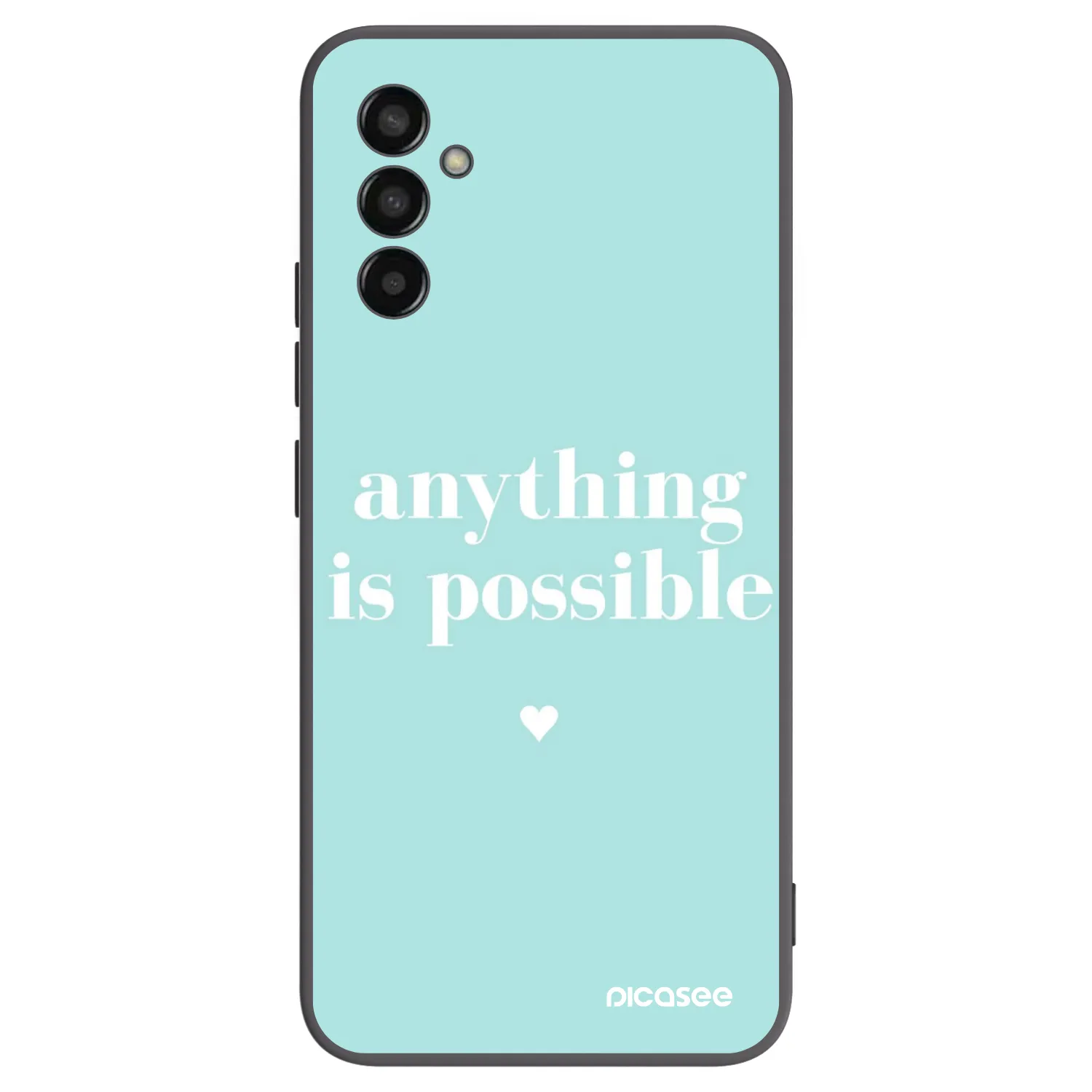 Picasee silikonowe czarne etui na Samsung Galaxy M13 M135F - Anything is possible