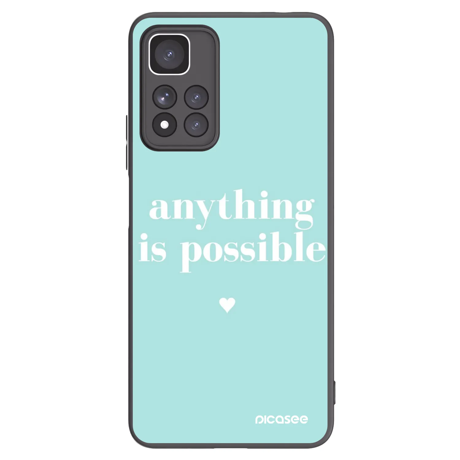 Picasee silikonowe czarne etui na Xiaomi Redmi Note 11 Pro+ 5G - Anything is possible