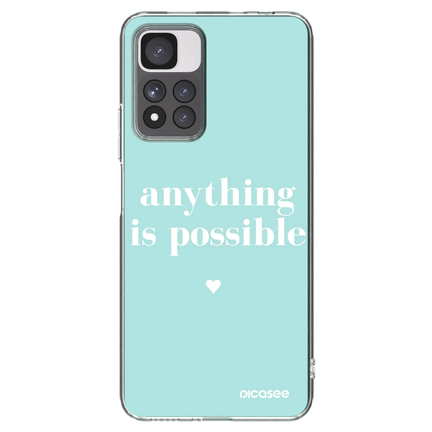 Picasee silikonowe przeźroczyste etui na Xiaomi Redmi Note 11 Pro+ 5G - Anything is possible