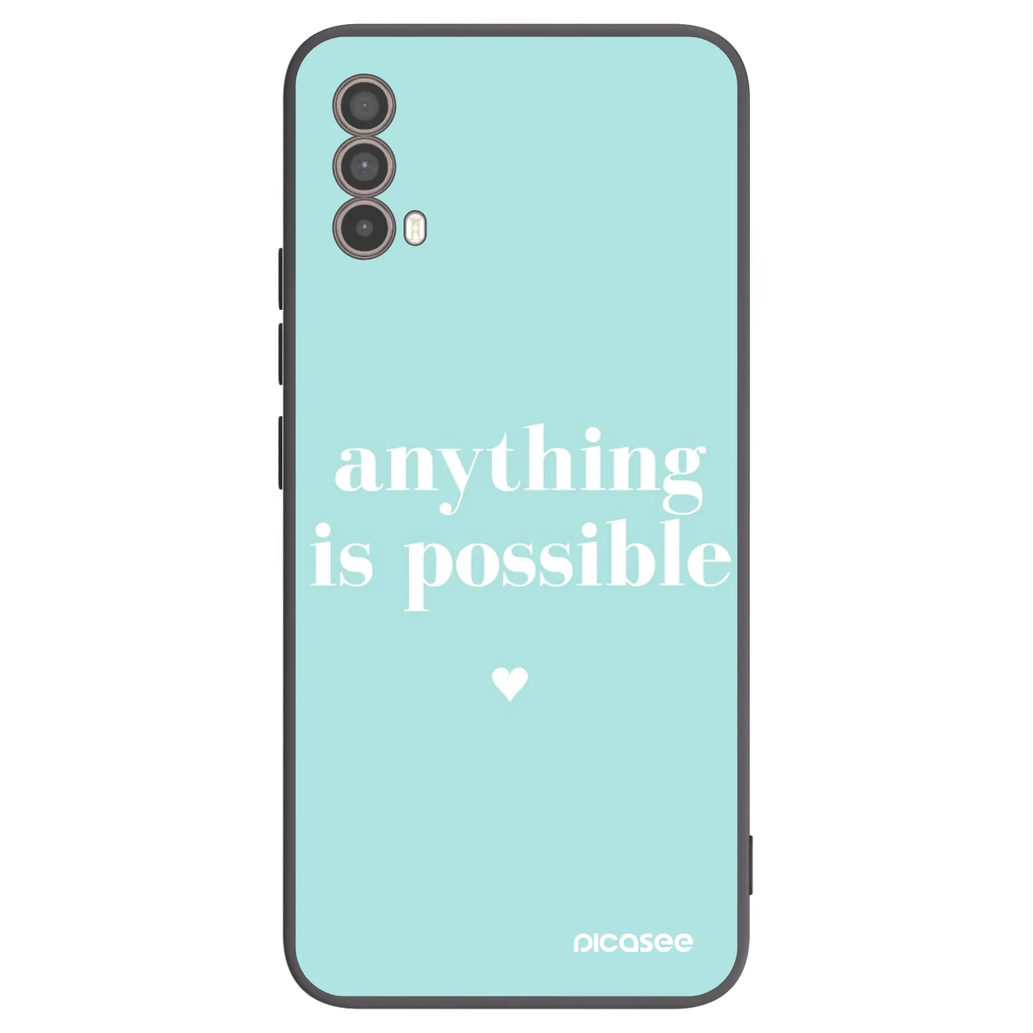 Picasee silikonowe czarne etui na Motorola Moto E40 - Anything is possible