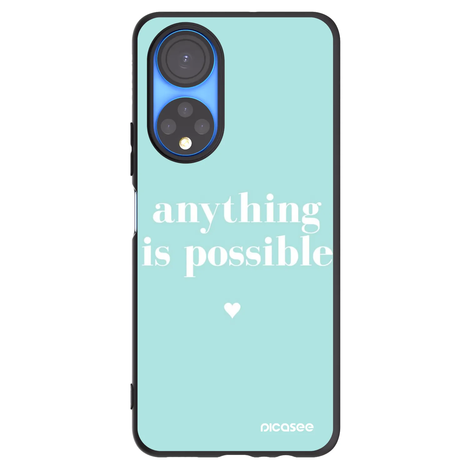 Picasee silikonowe czarne etui na Honor X7 - Anything is possible
