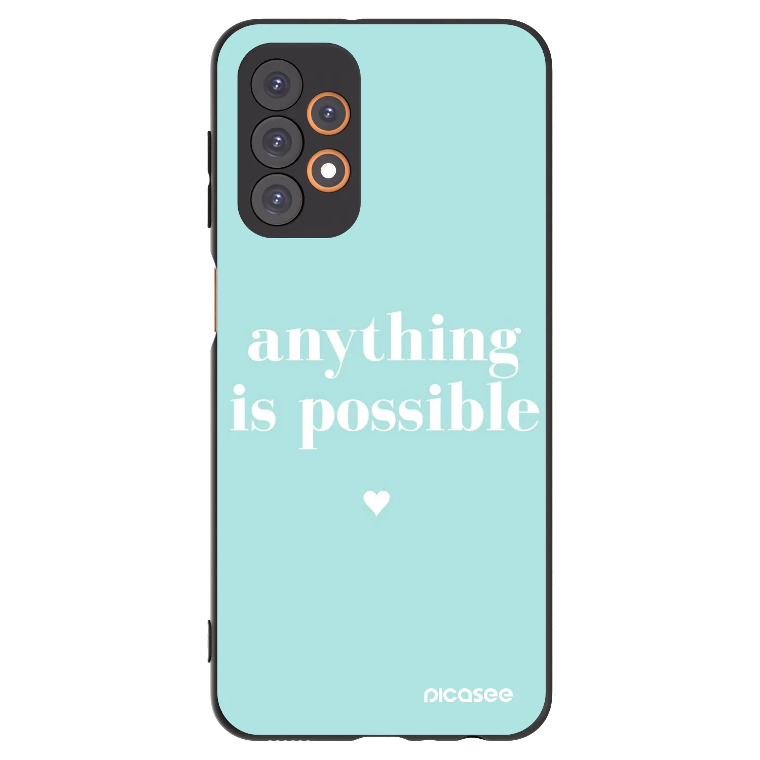 Picasee silikonowe czarne etui na Samsung Galaxy A23 A236B 5G - Anything is possible